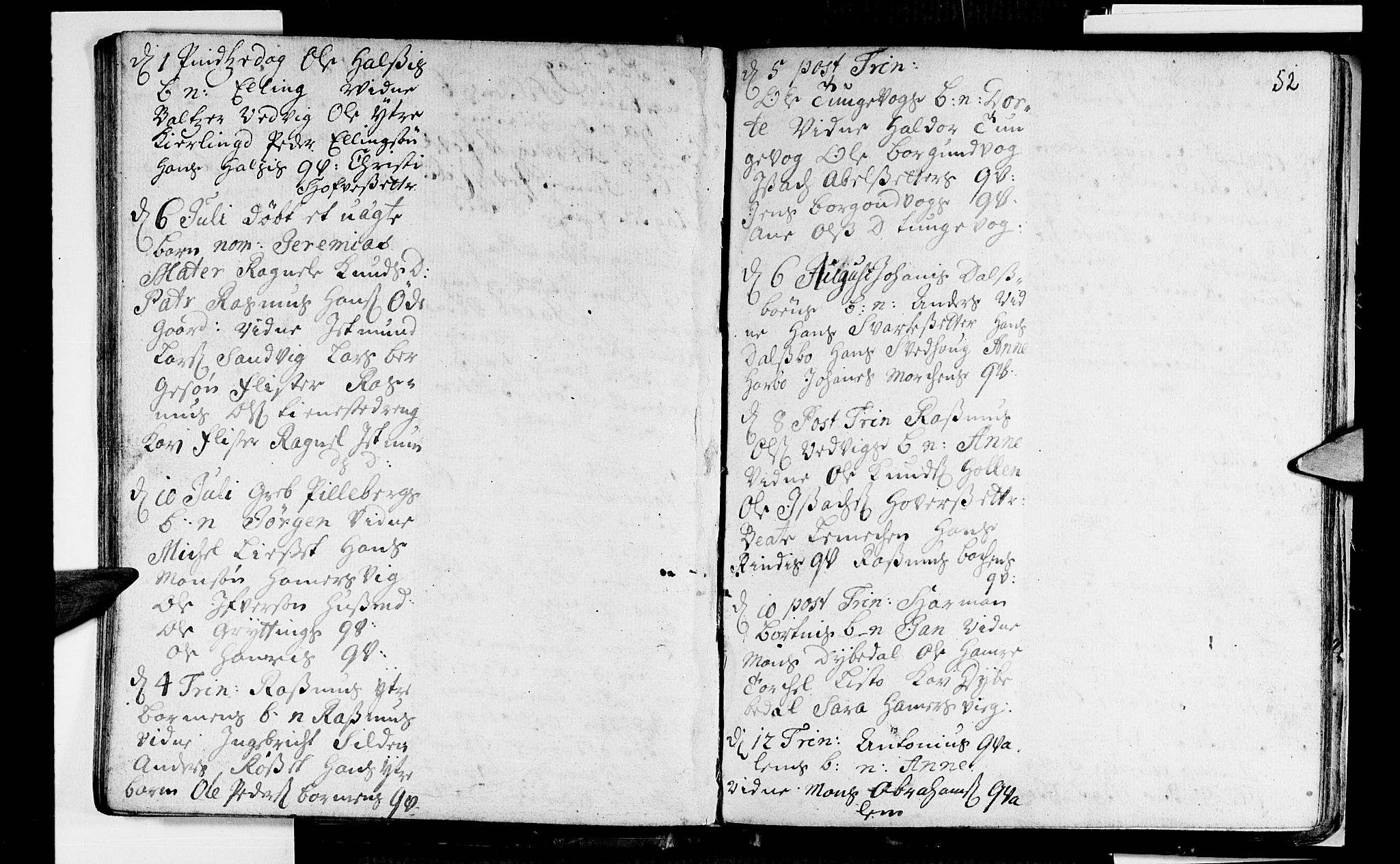 Selje sokneprestembete, SAB/A-99938/H/Ha/Haa/Haaa: Parish register (official) no. A 2, 1704-1715, p. 52