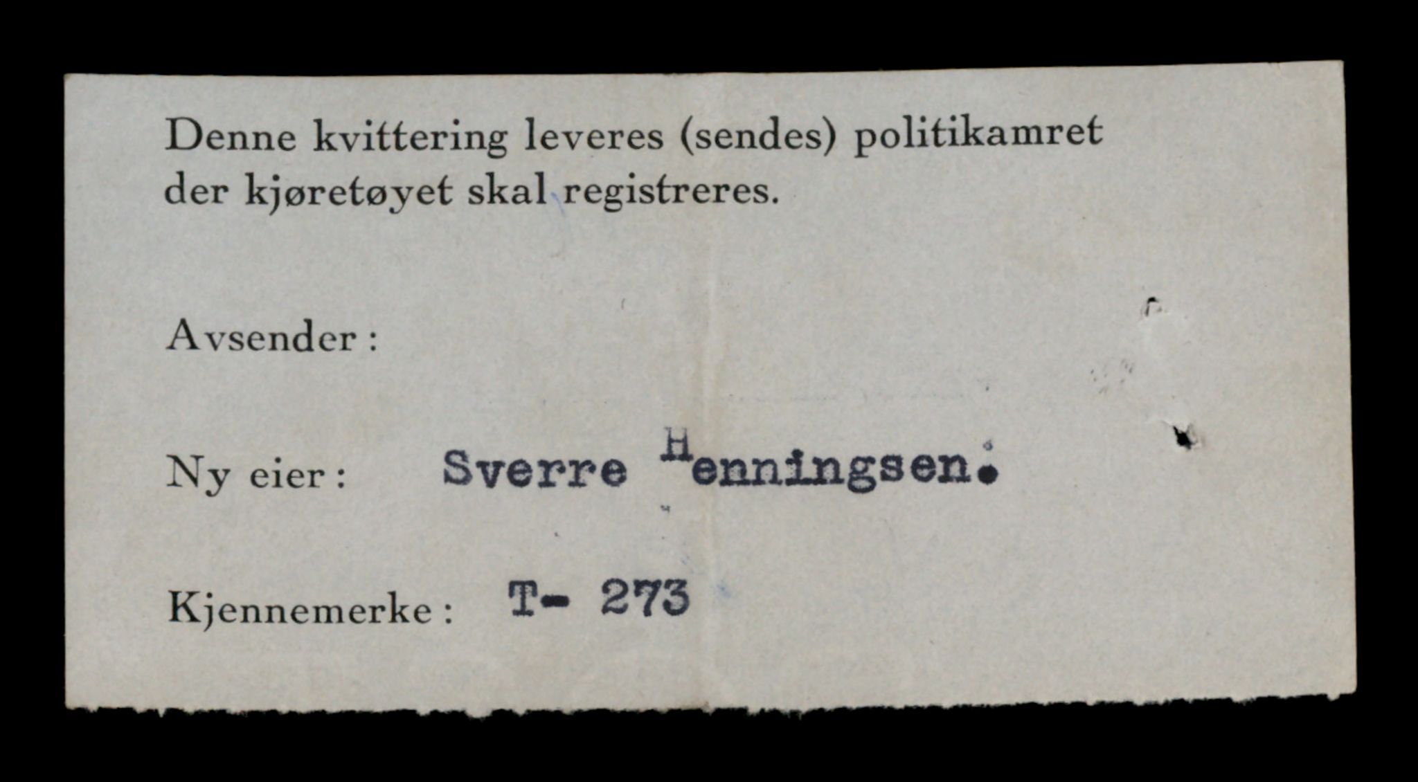 Møre og Romsdal vegkontor - Ålesund trafikkstasjon, AV/SAT-A-4099/F/Fe/L0003: Registreringskort for kjøretøy T 232 - T 340, 1927-1998, p. 1138