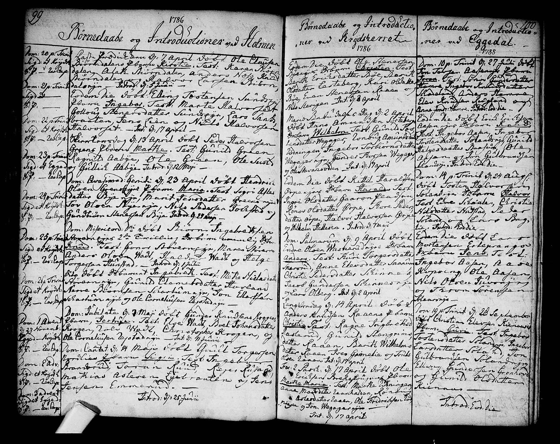 Sigdal kirkebøker, AV/SAKO-A-245/F/Fa/L0002: Parish register (official) no. I 2, 1778-1792, p. 99-100