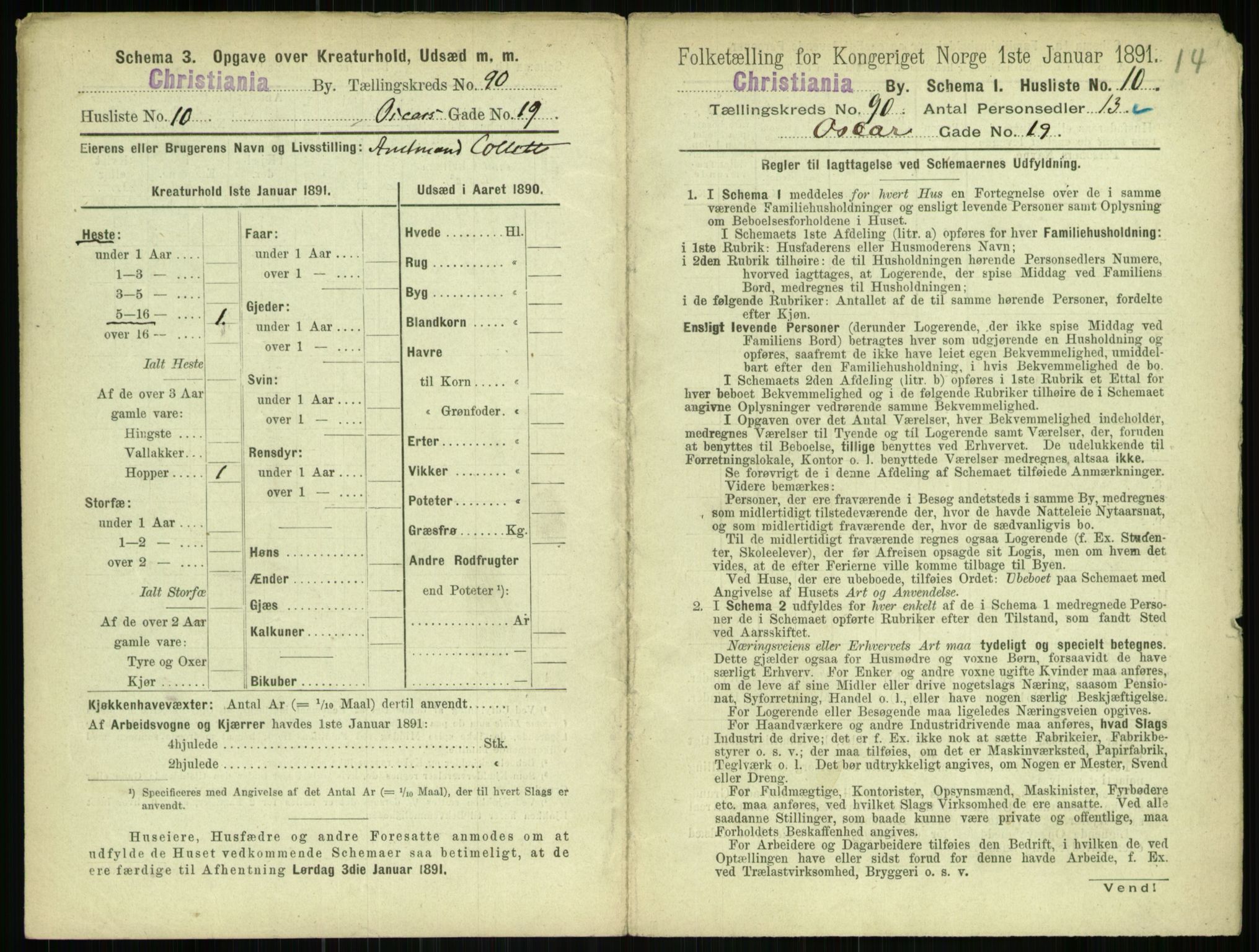 RA, 1891 census for 0301 Kristiania, 1891, p. 44353