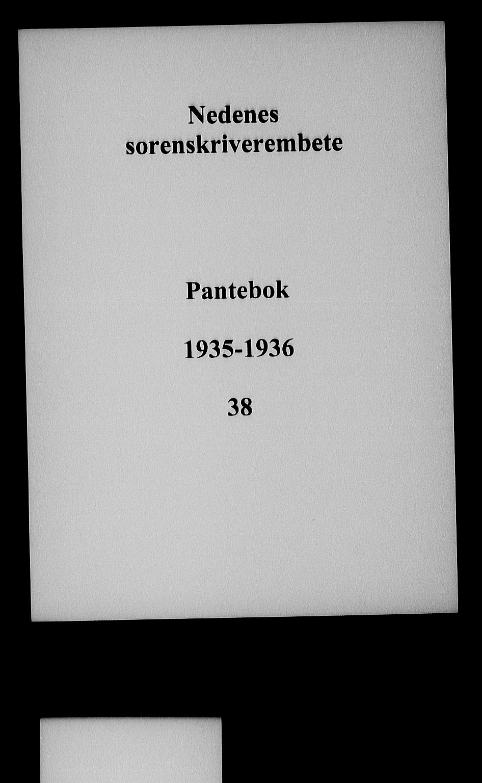 Nedenes sorenskriveri, SAK/1221-0006/G/Gb/Gba/L0042: Mortgage book no. 38, 1935-1936