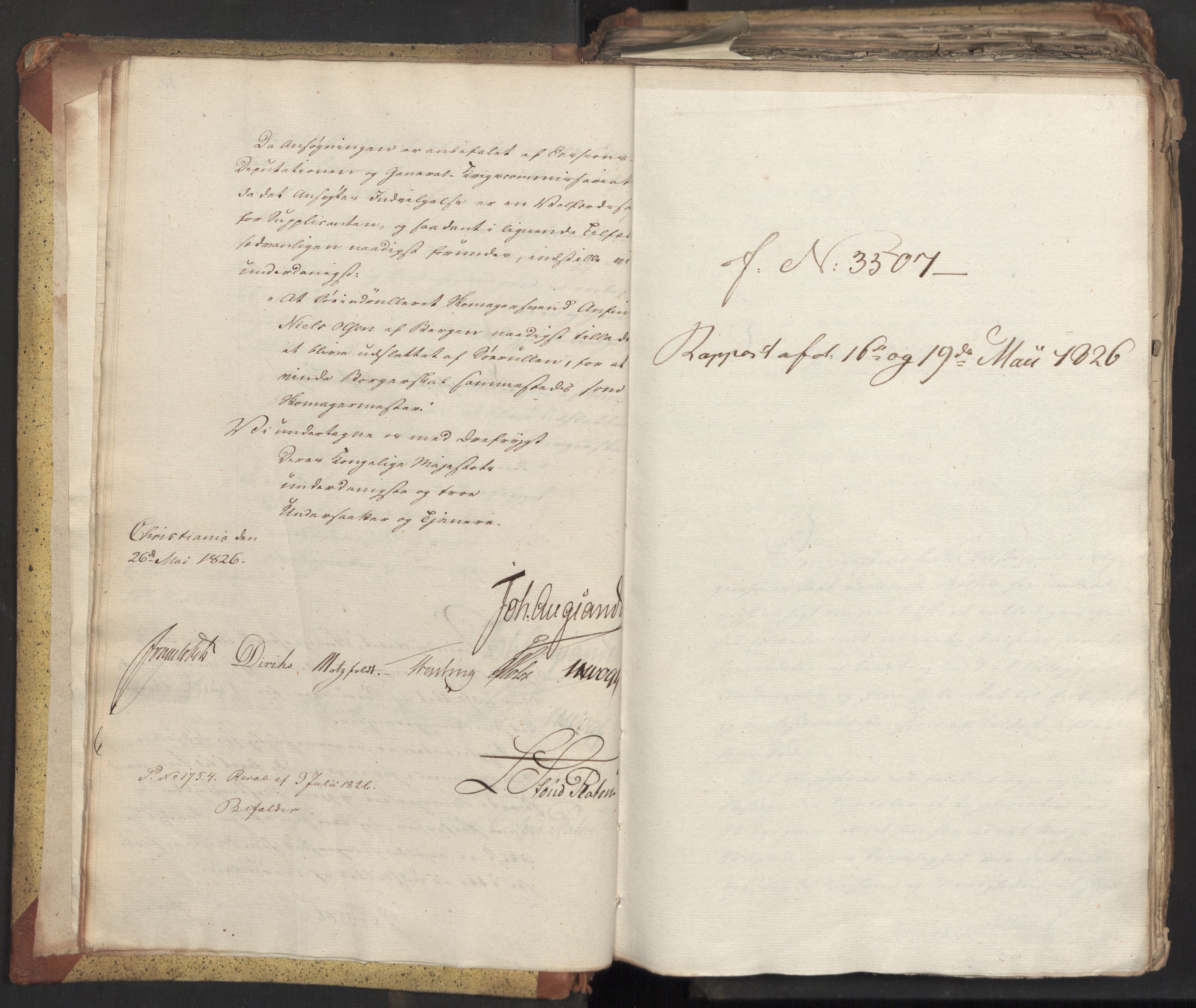 Statsrådsavdelingen i Stockholm, AV/RA-S-1003/D/Da/L0047: Regjeringsinnstillinger nr. 3501-3659, 1826, p. 10