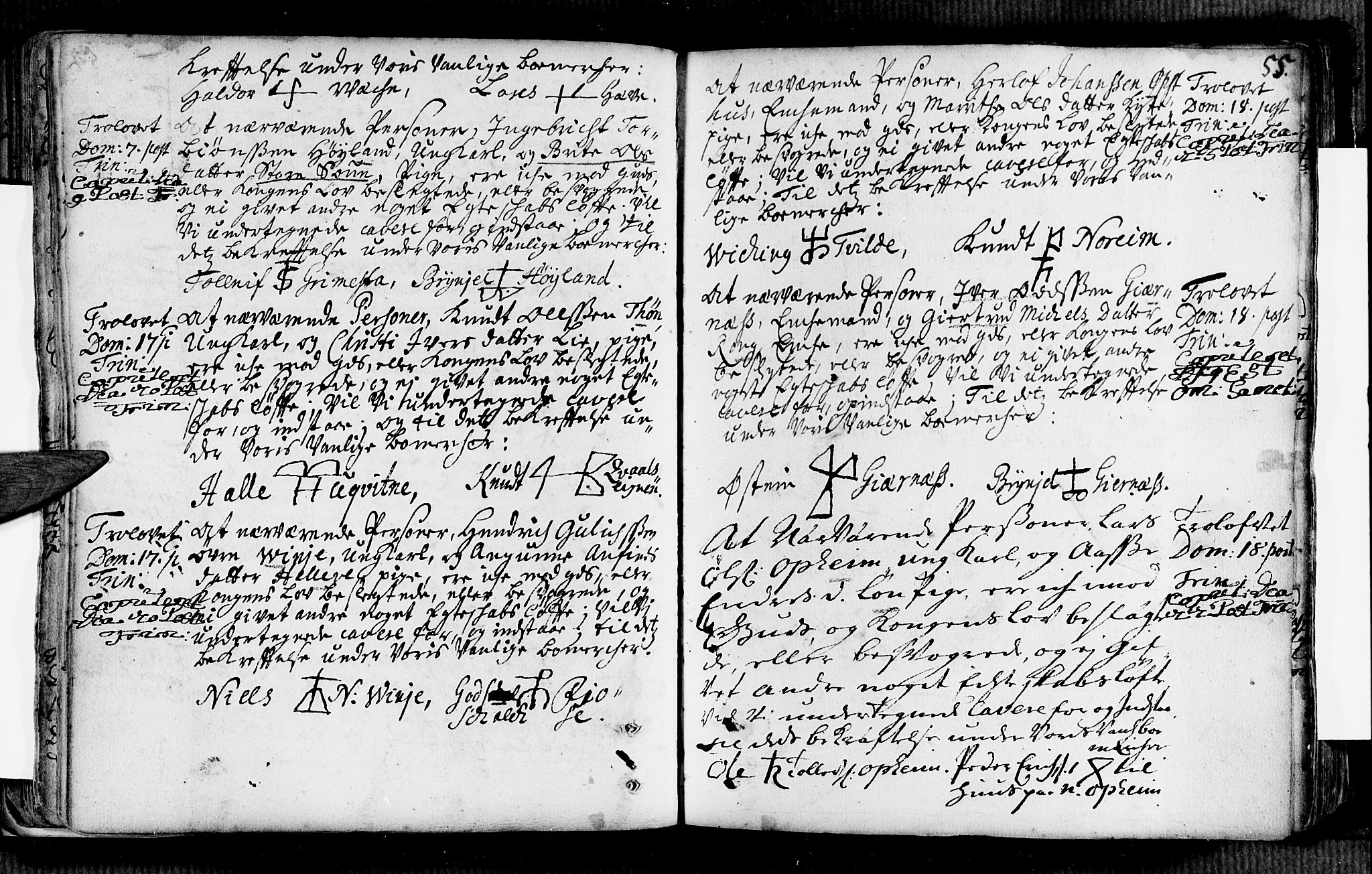 Voss sokneprestembete, SAB/A-79001/H/Haa: Parish register (official) no. A 2, 1709-1730, p. 55