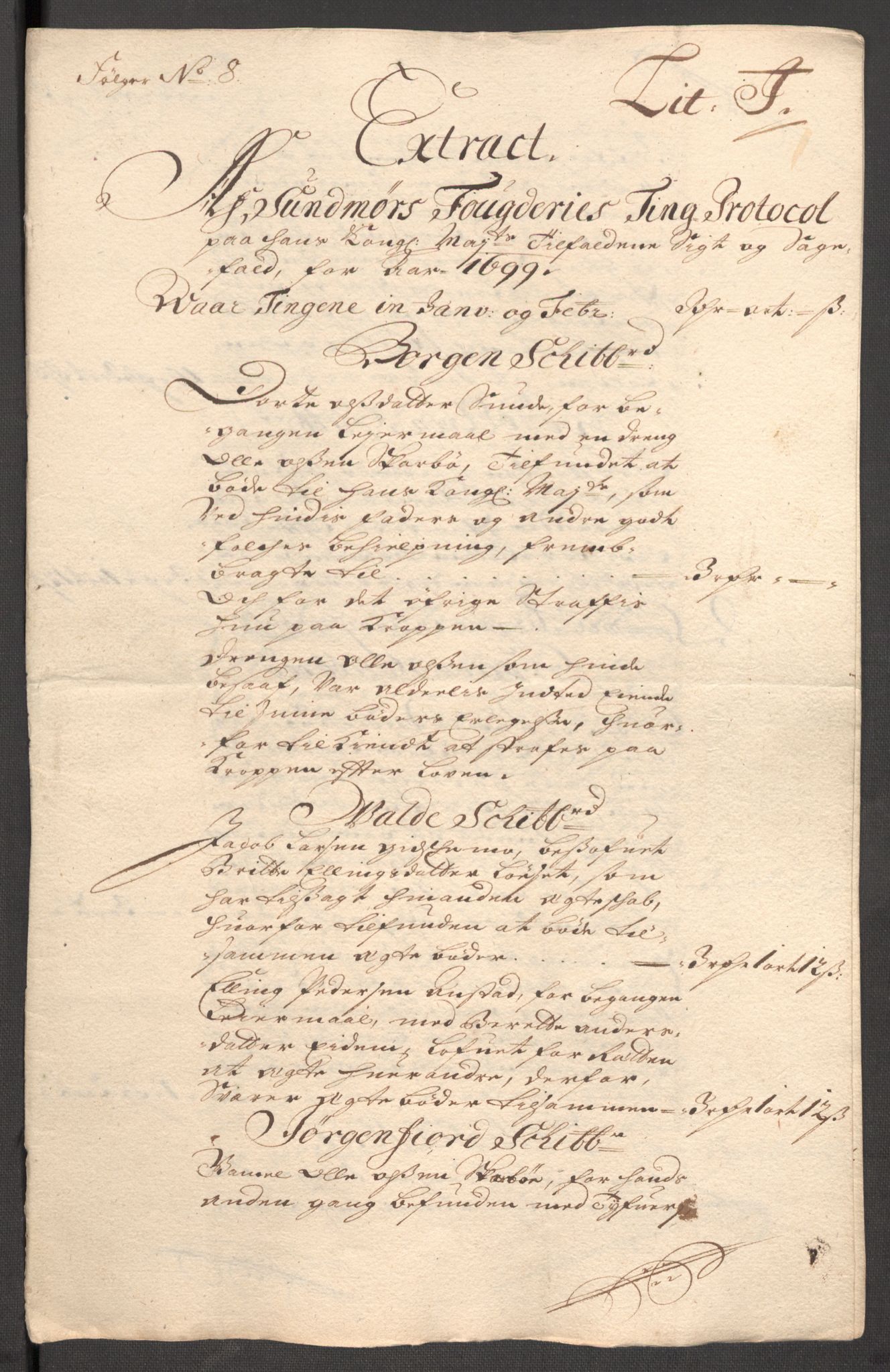 Rentekammeret inntil 1814, Reviderte regnskaper, Fogderegnskap, AV/RA-EA-4092/R54/L3557: Fogderegnskap Sunnmøre, 1699, p. 233