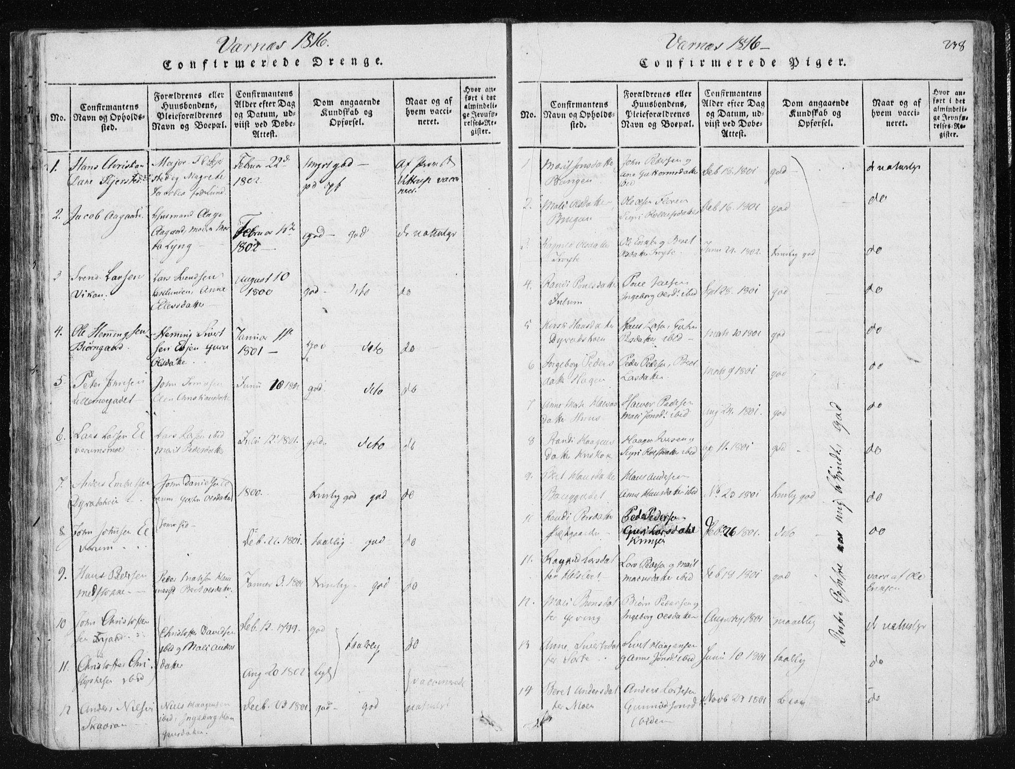 Ministerialprotokoller, klokkerbøker og fødselsregistre - Nord-Trøndelag, SAT/A-1458/709/L0061: Parish register (official) no. 709A08 /1, 1815-1819, p. 238