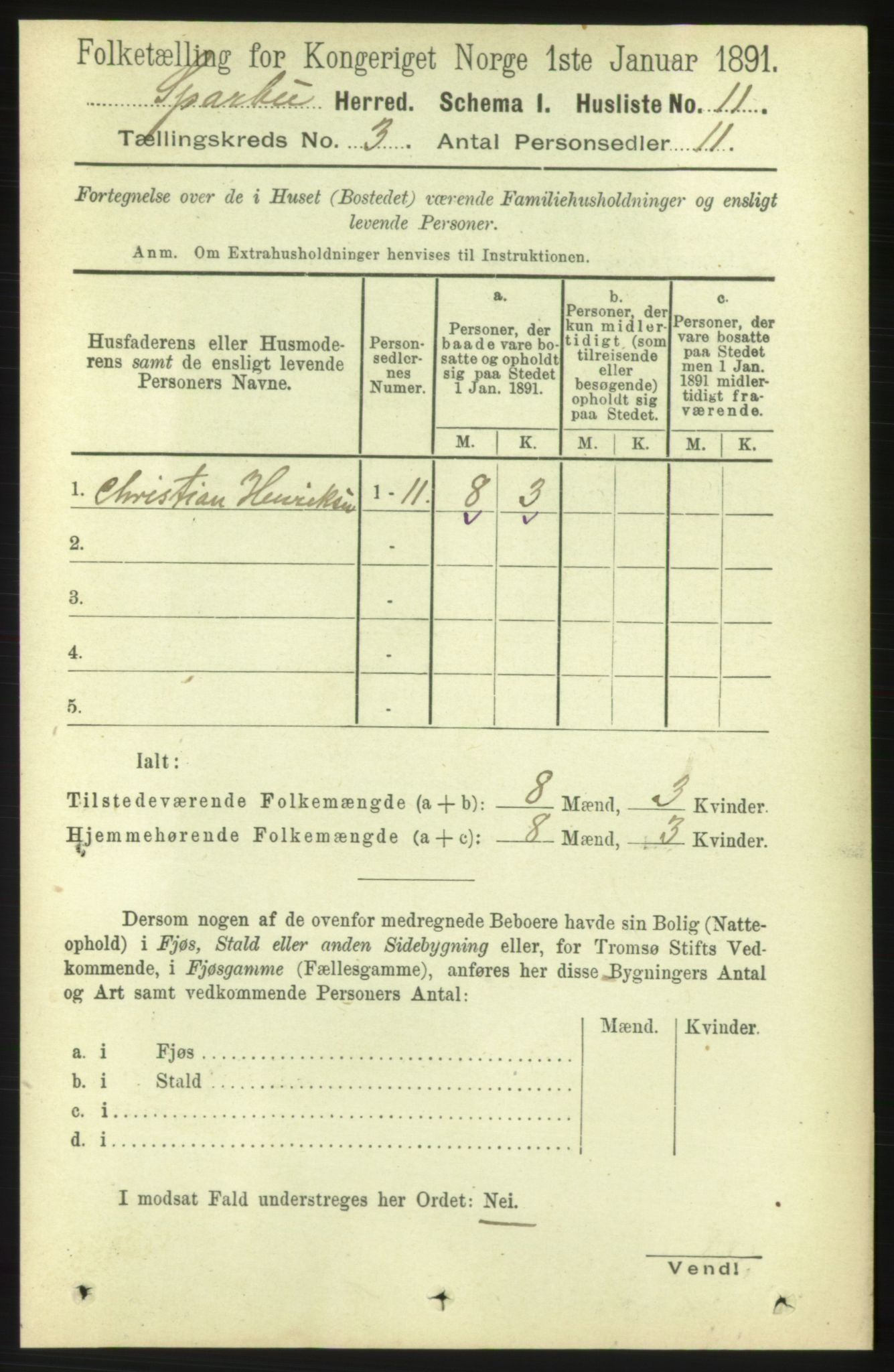 RA, 1891 census for 1731 Sparbu, 1891, p. 806