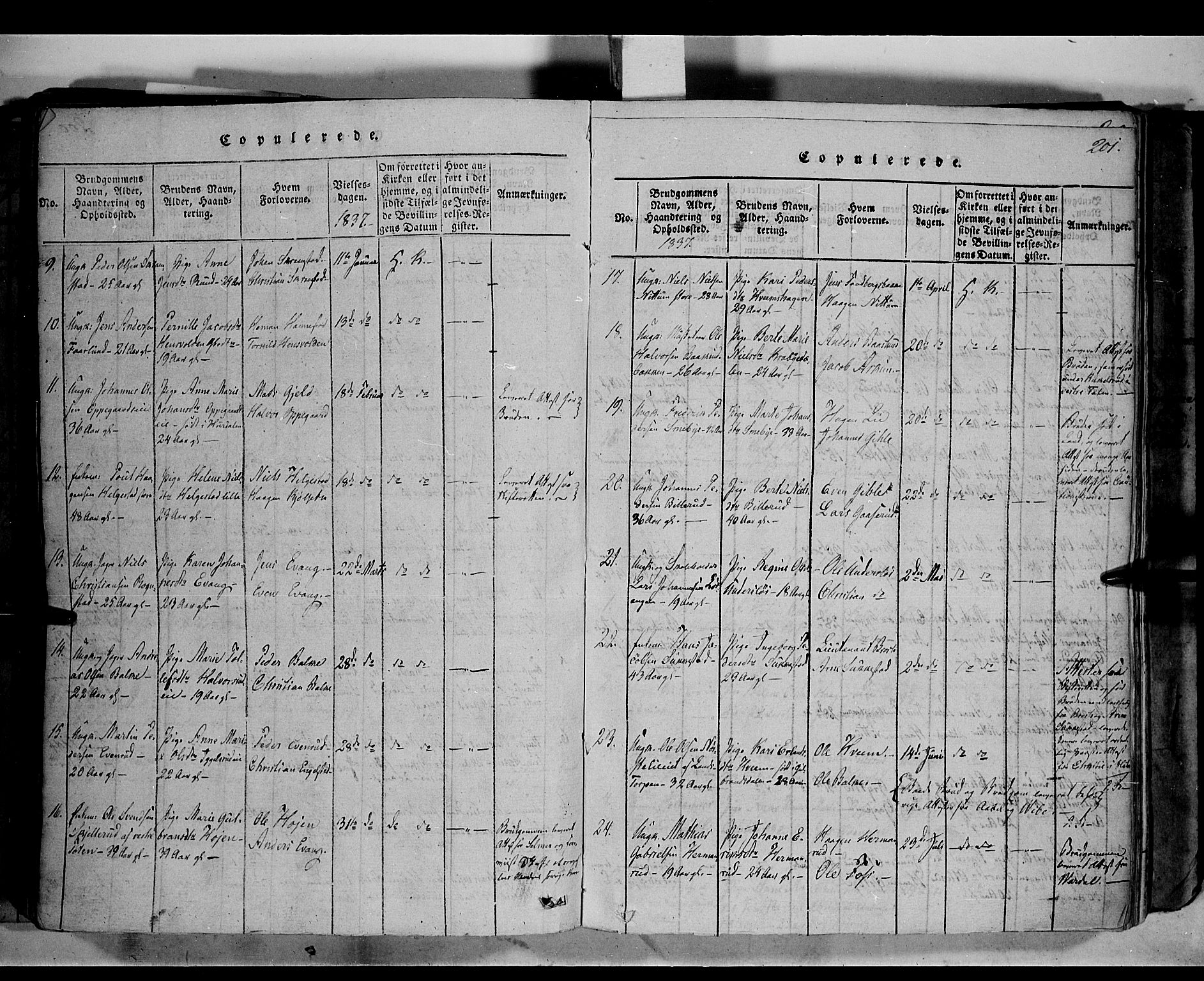 Østre Toten prestekontor, AV/SAH-PREST-104/H/Ha/Haa/L0001: Parish register (official) no. 1, 1828-1839, p. 201