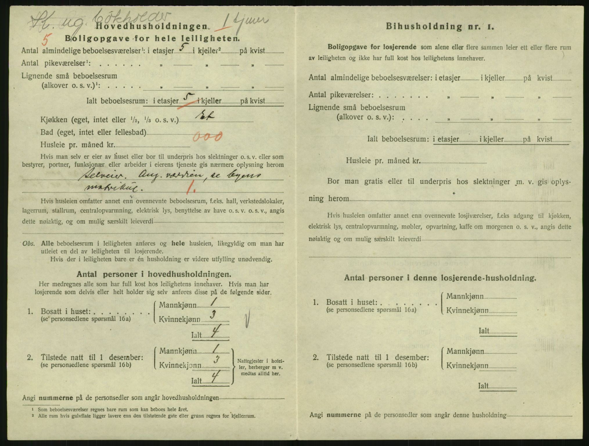 SAK, 1920 census for Arendal, 1920, p. 4377