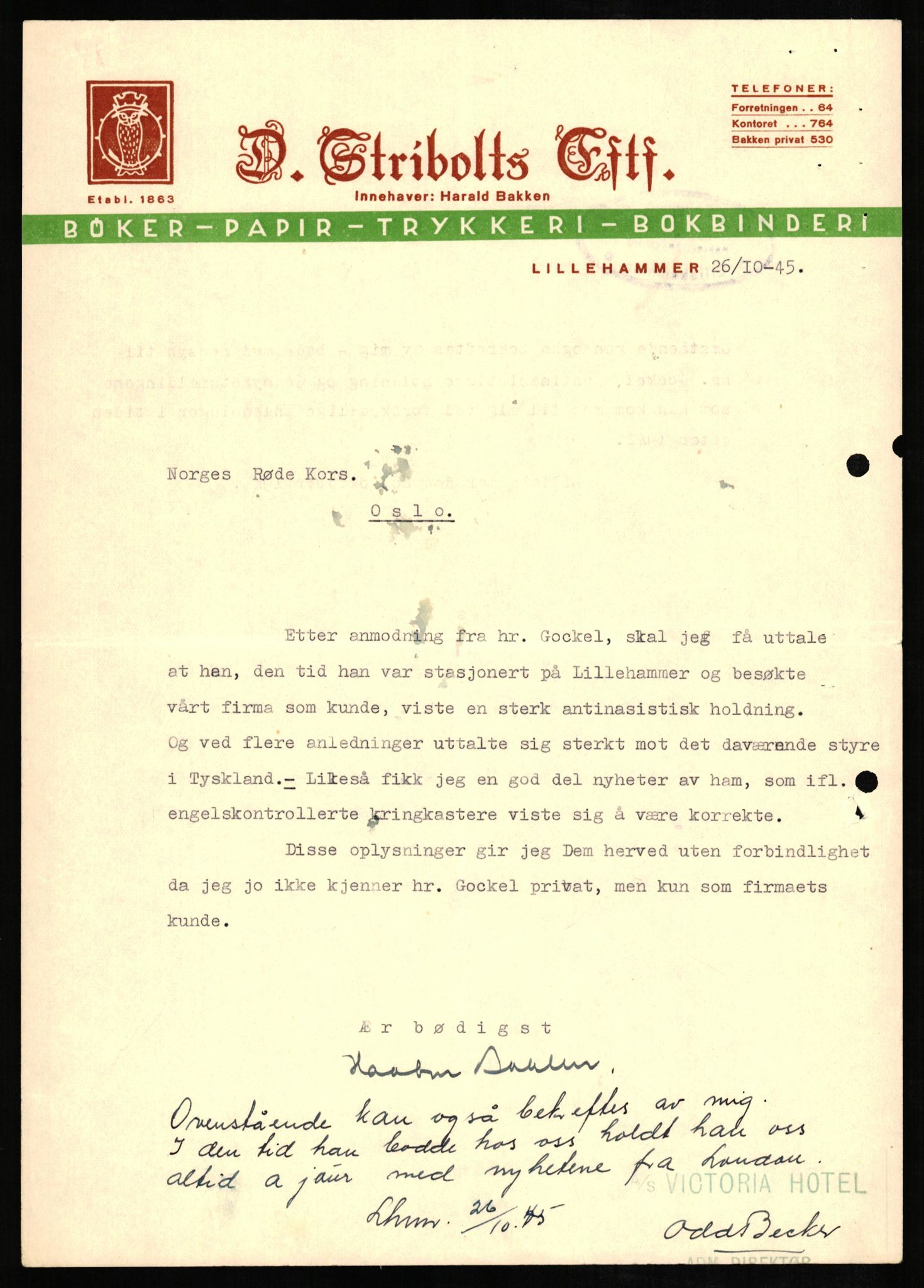 Forsvaret, Forsvarets overkommando II, AV/RA-RAFA-3915/D/Db/L0010: CI Questionaires. Tyske okkupasjonsstyrker i Norge. Tyskere., 1945-1946, p. 37