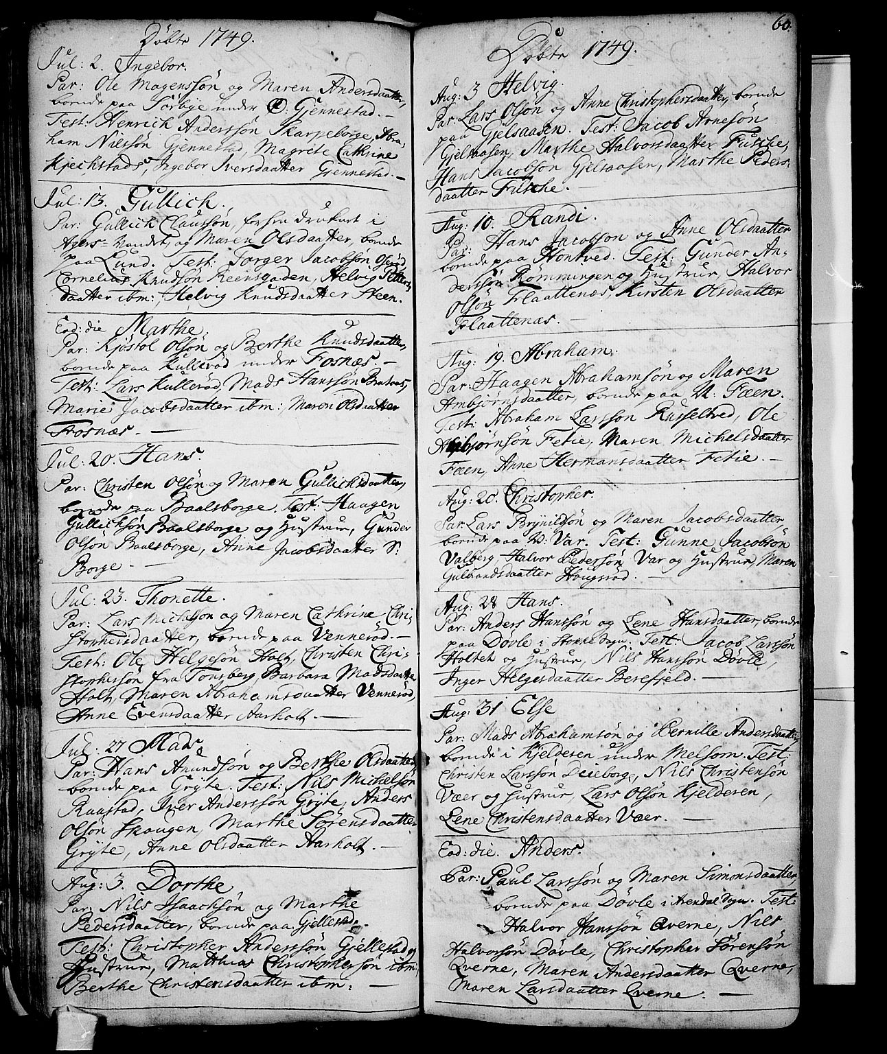 Stokke kirkebøker, AV/SAKO-A-320/F/Fa/L0002: Parish register (official) no. I 2, 1732-1770, p. 60