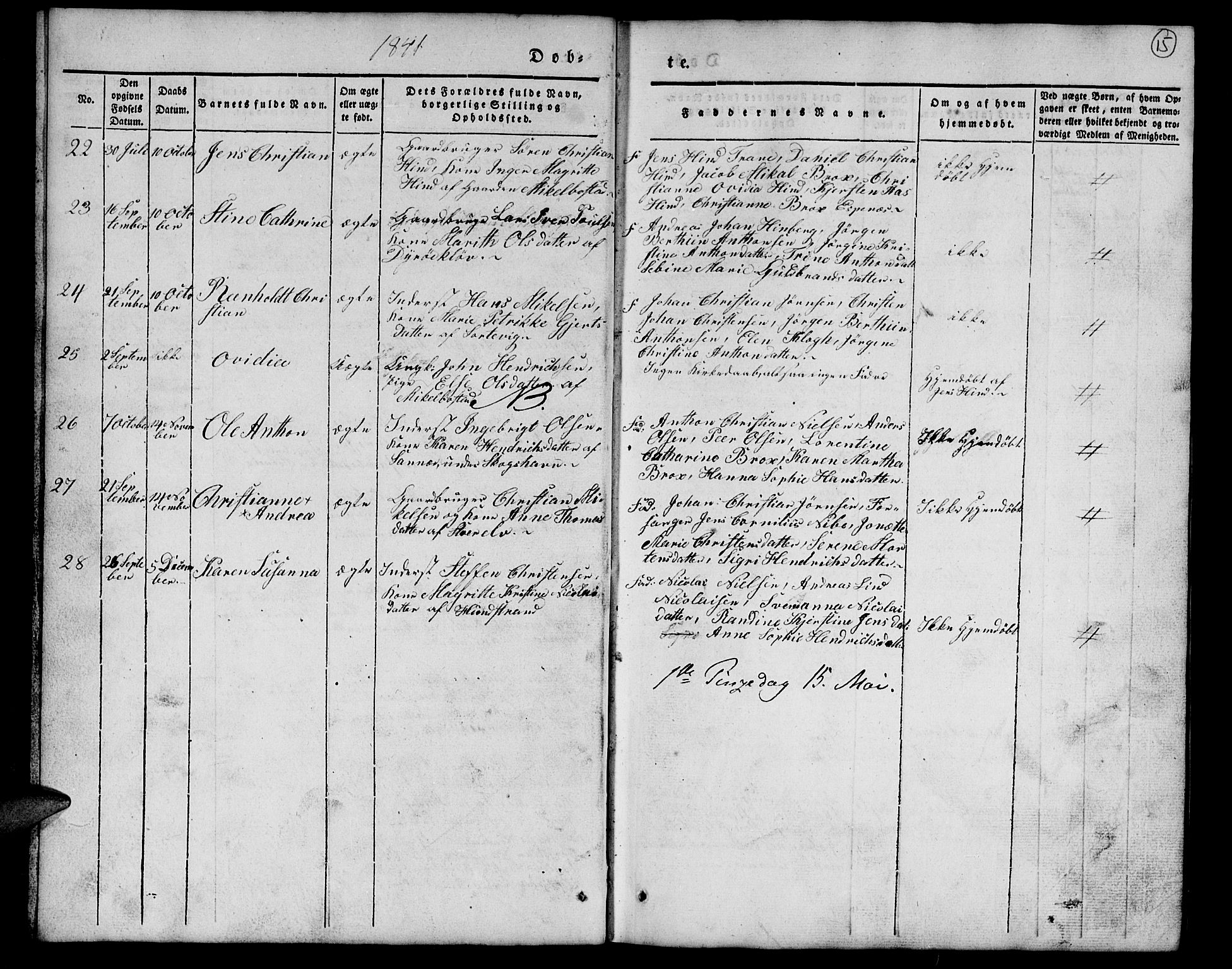 Tranøy sokneprestkontor, AV/SATØ-S-1313/I/Ia/Iab/L0010klokker: Parish register (copy) no. 10, 1835-1844, p. 15