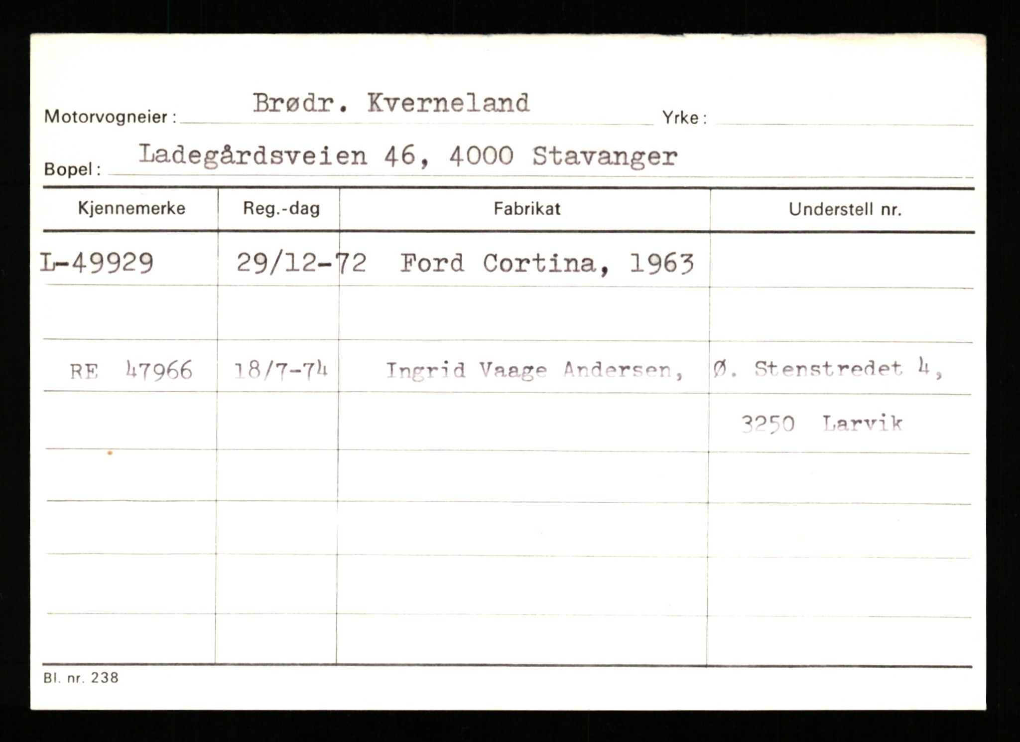 Stavanger trafikkstasjon, AV/SAST-A-101942/0/G/L0007: Registreringsnummer: 49019 - 67460, 1930-1971, p. 141