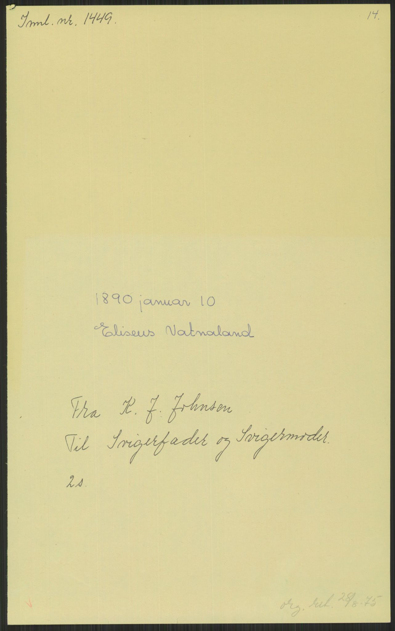 Samlinger til kildeutgivelse, Amerikabrevene, RA/EA-4057/F/L0030: Innlån fra Rogaland: Vatnaland - Øverland, 1838-1914, p. 225