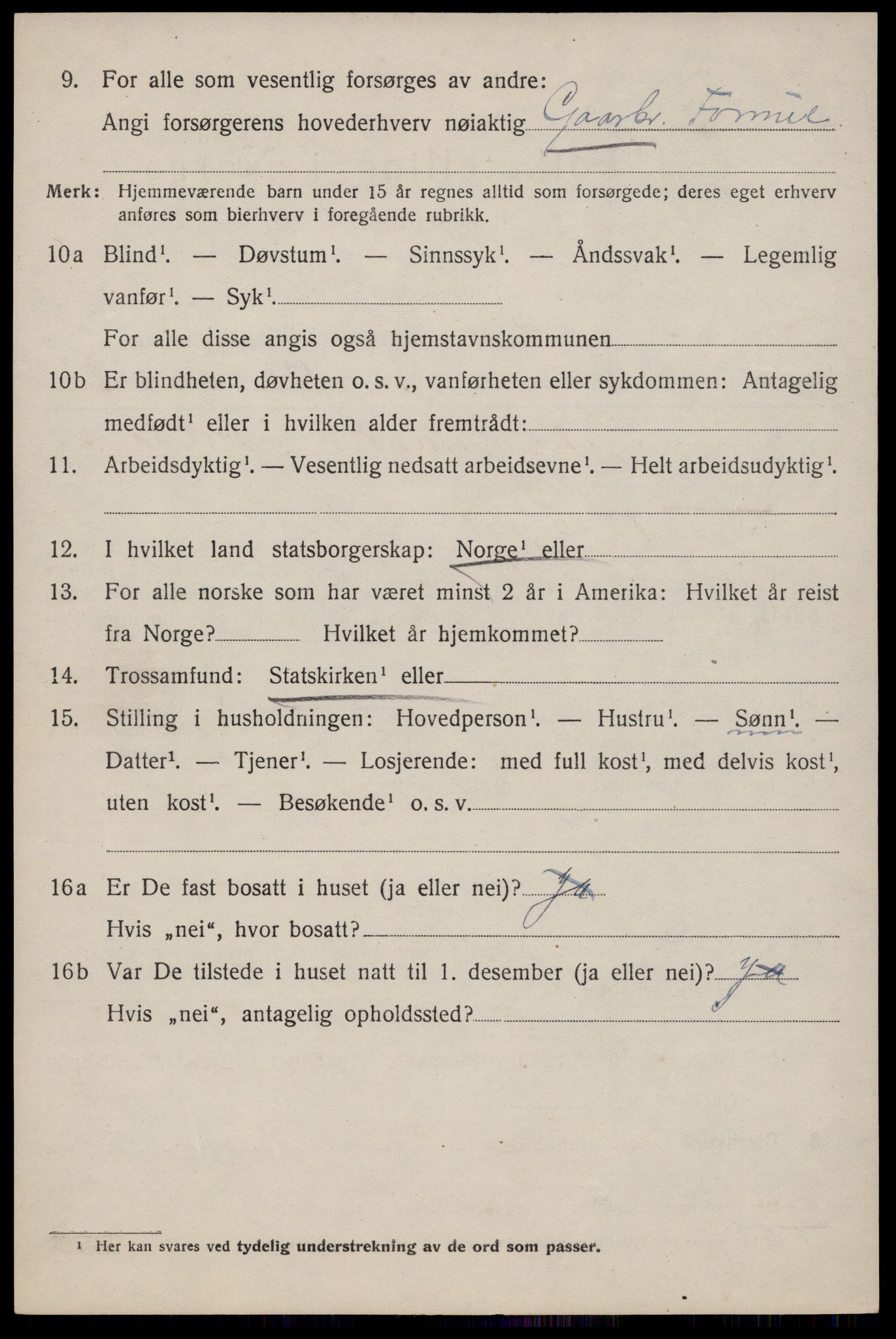 SAKO, 1920 census for Tinn, 1920, p. 9631