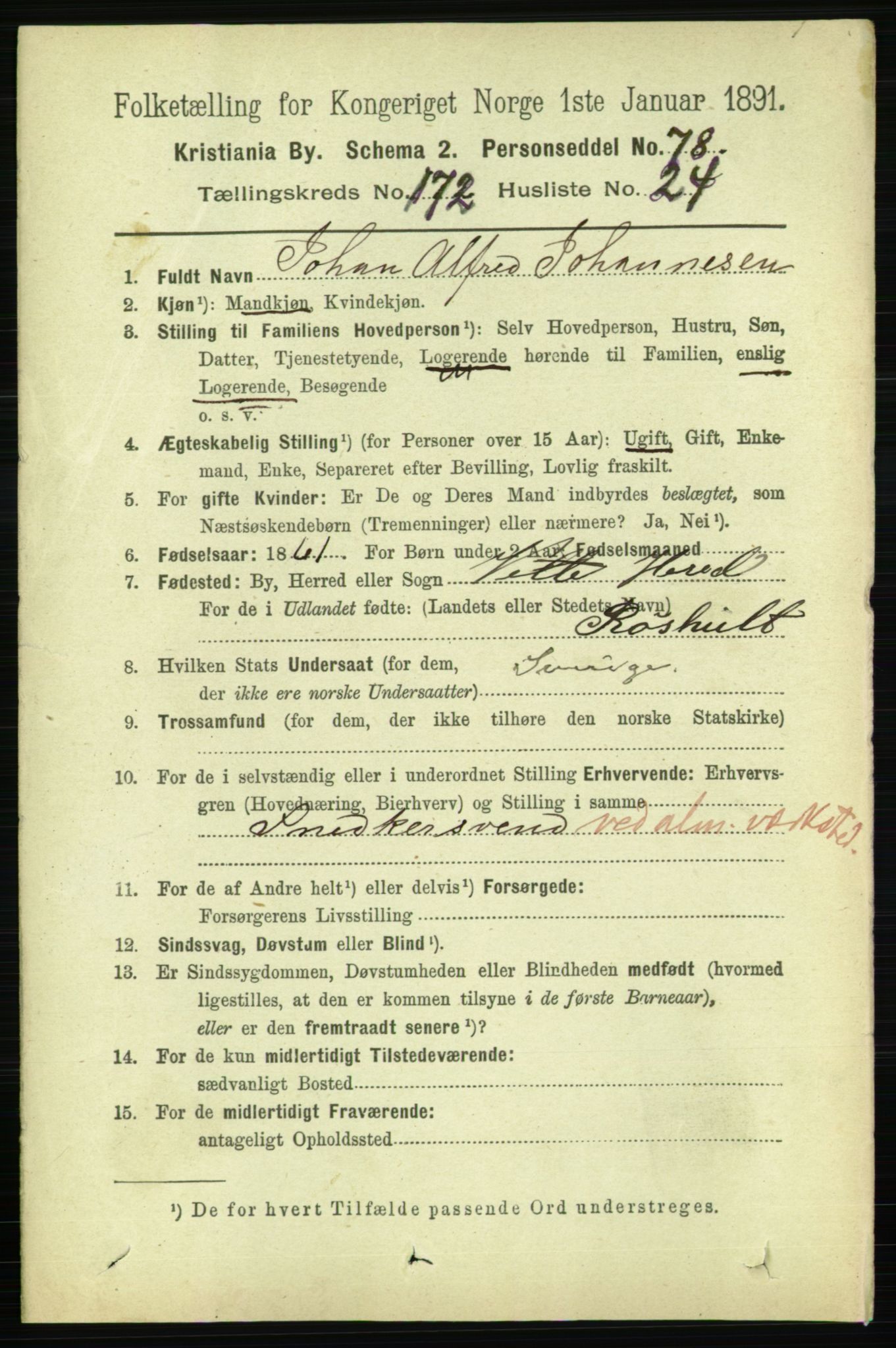 RA, 1891 census for 0301 Kristiania, 1891, p. 102714