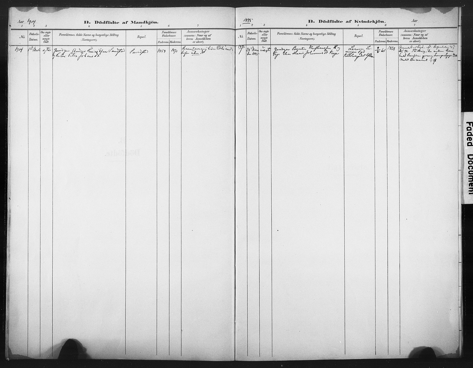 Ministerialprotokoller, klokkerbøker og fødselsregistre - Nord-Trøndelag, AV/SAT-A-1458/722/L0221: Dissenter register no. 722A08, 1888-1912