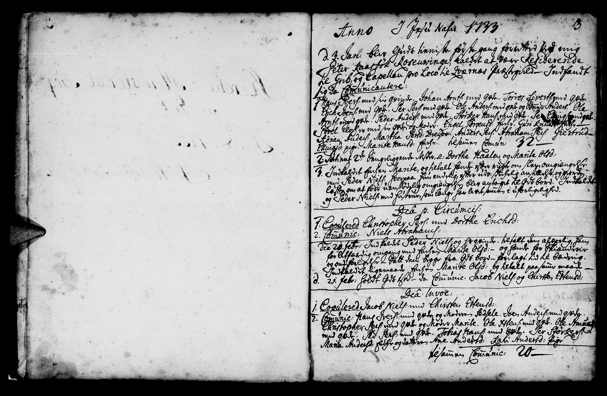 Ministerialprotokoller, klokkerbøker og fødselsregistre - Møre og Romsdal, SAT/A-1454/574/L0875: Parish register (official) no. 574A01, 1733-1753, p. 2-3