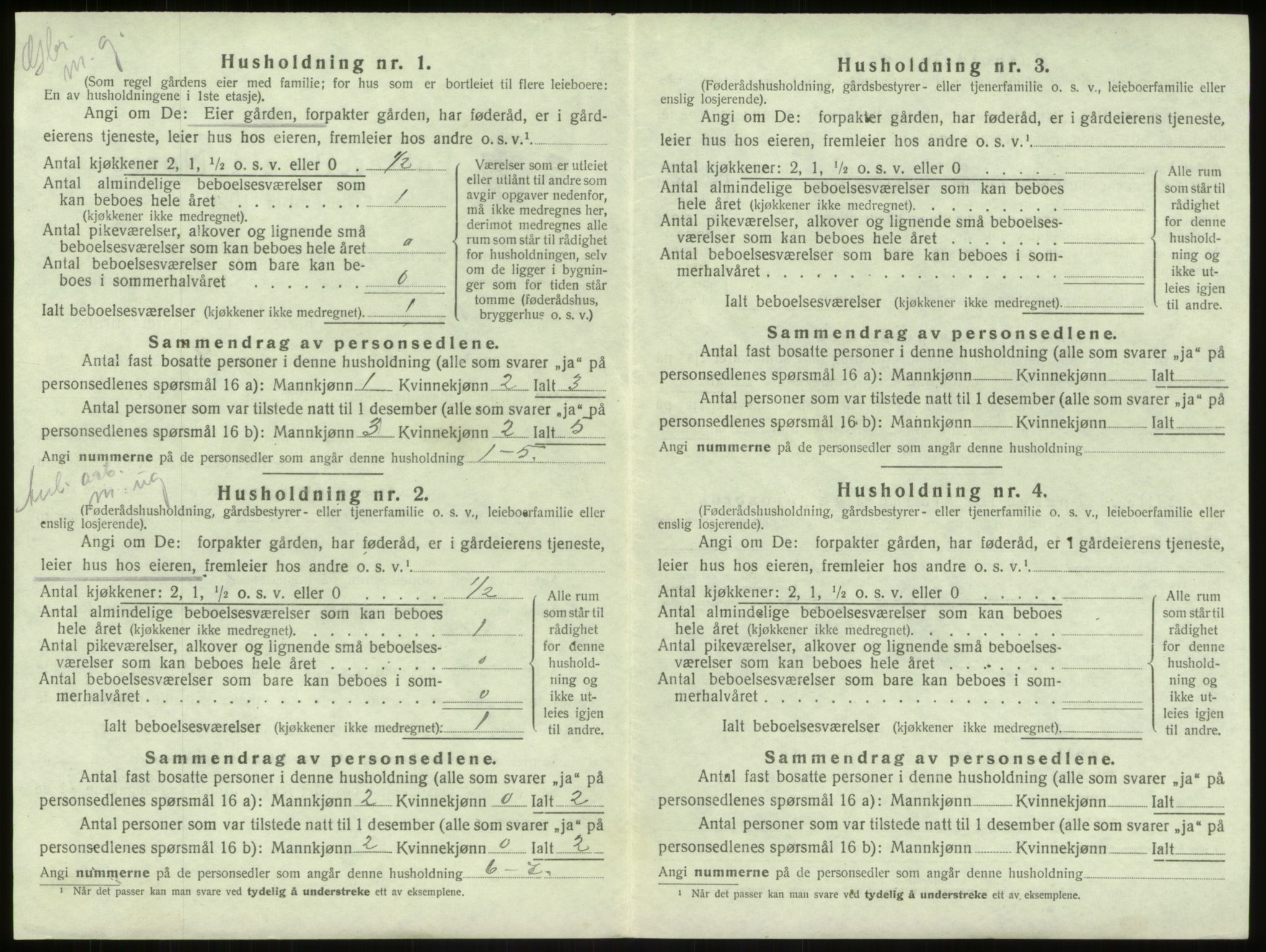 SAB, 1920 census for Haus, 1920, p. 397