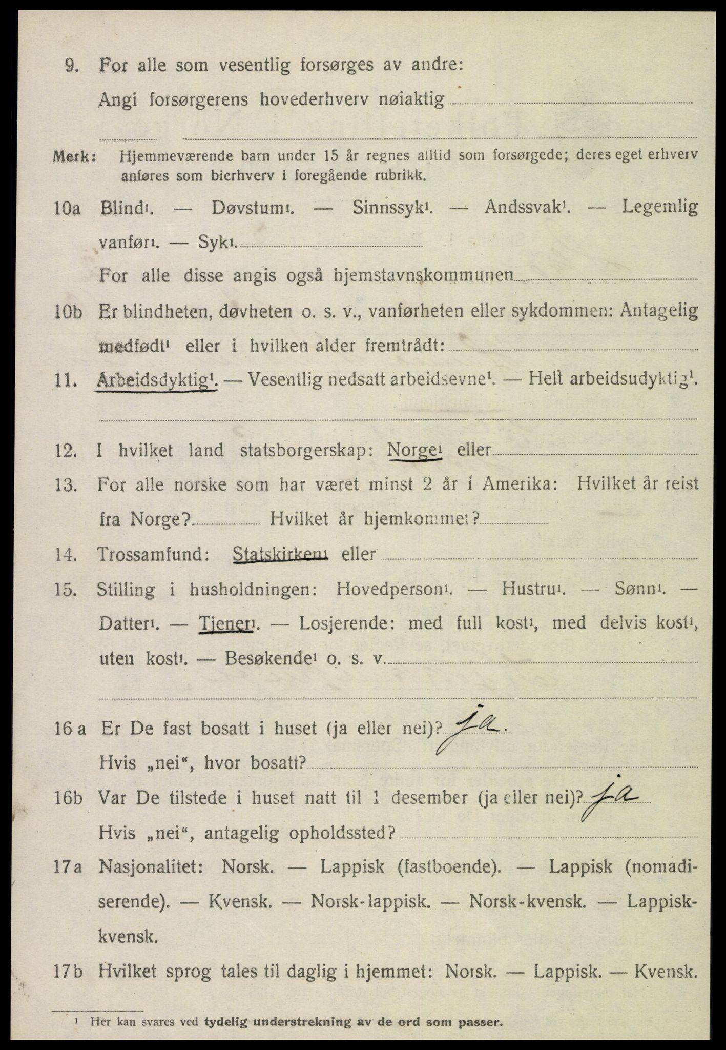 SAT, 1920 census for Skogn, 1920, p. 3662