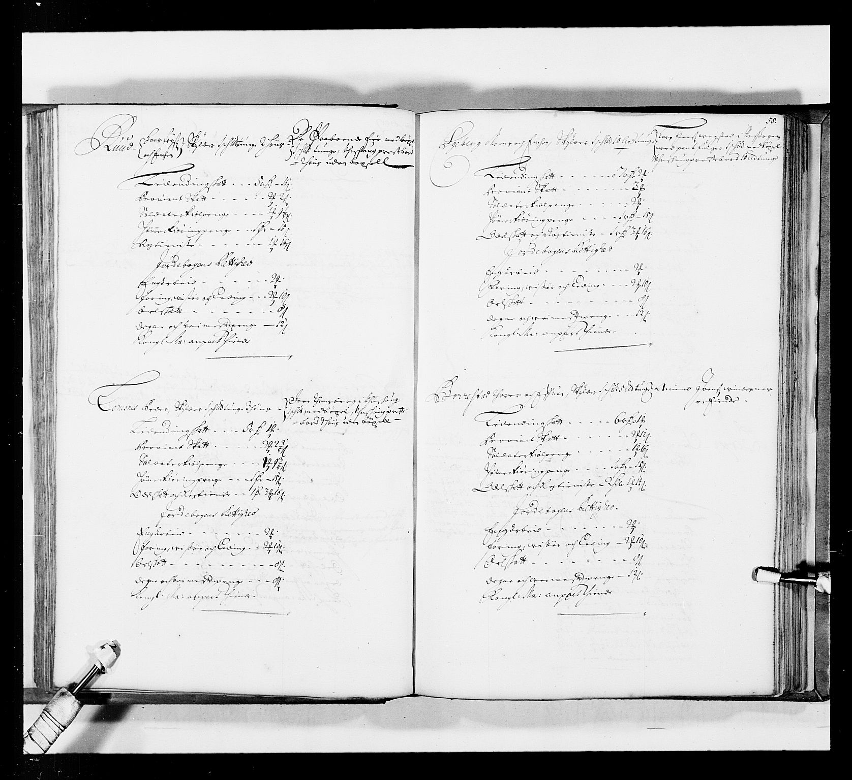 Stattholderembetet 1572-1771, AV/RA-EA-2870/Ek/L0035/0001: Jordebøker 1662-1720: / Matrikkel for Nedre Romerike, 1695, p. 57b-58a