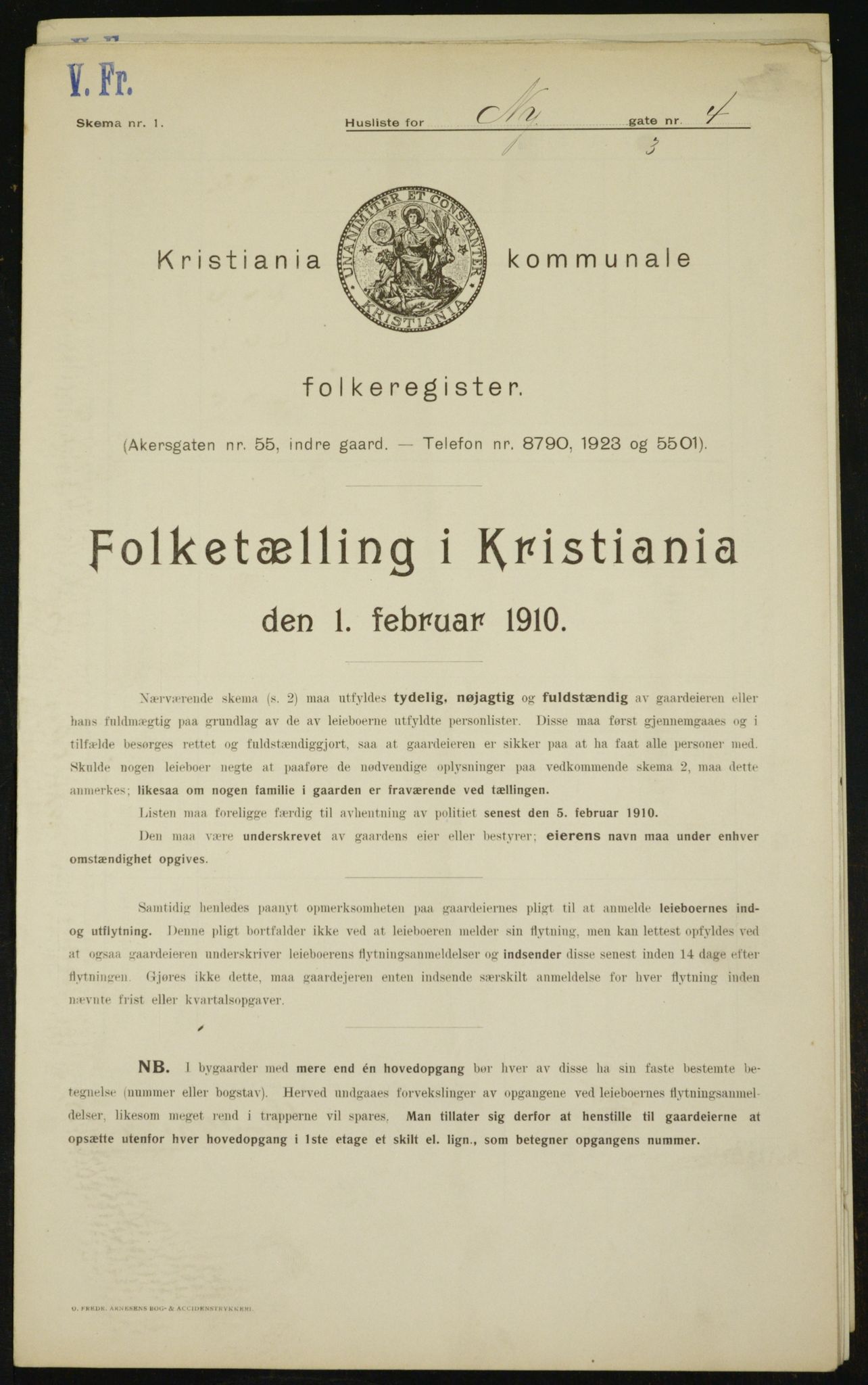 OBA, Municipal Census 1910 for Kristiania, 1910, p. 71387