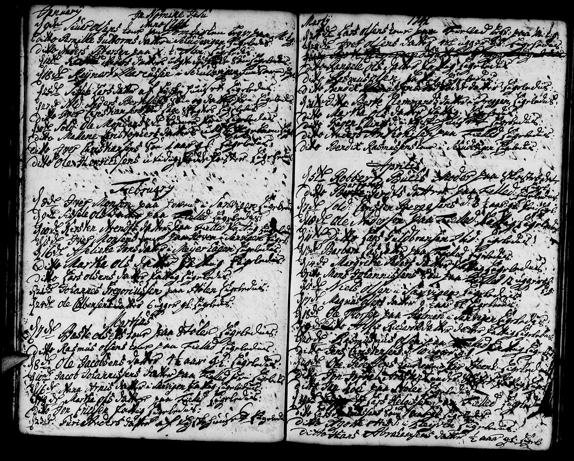 Korskirken sokneprestembete, AV/SAB-A-76101/H/Haa/L0011: Parish register (official) no. A 11, 1731-1785, p. 28