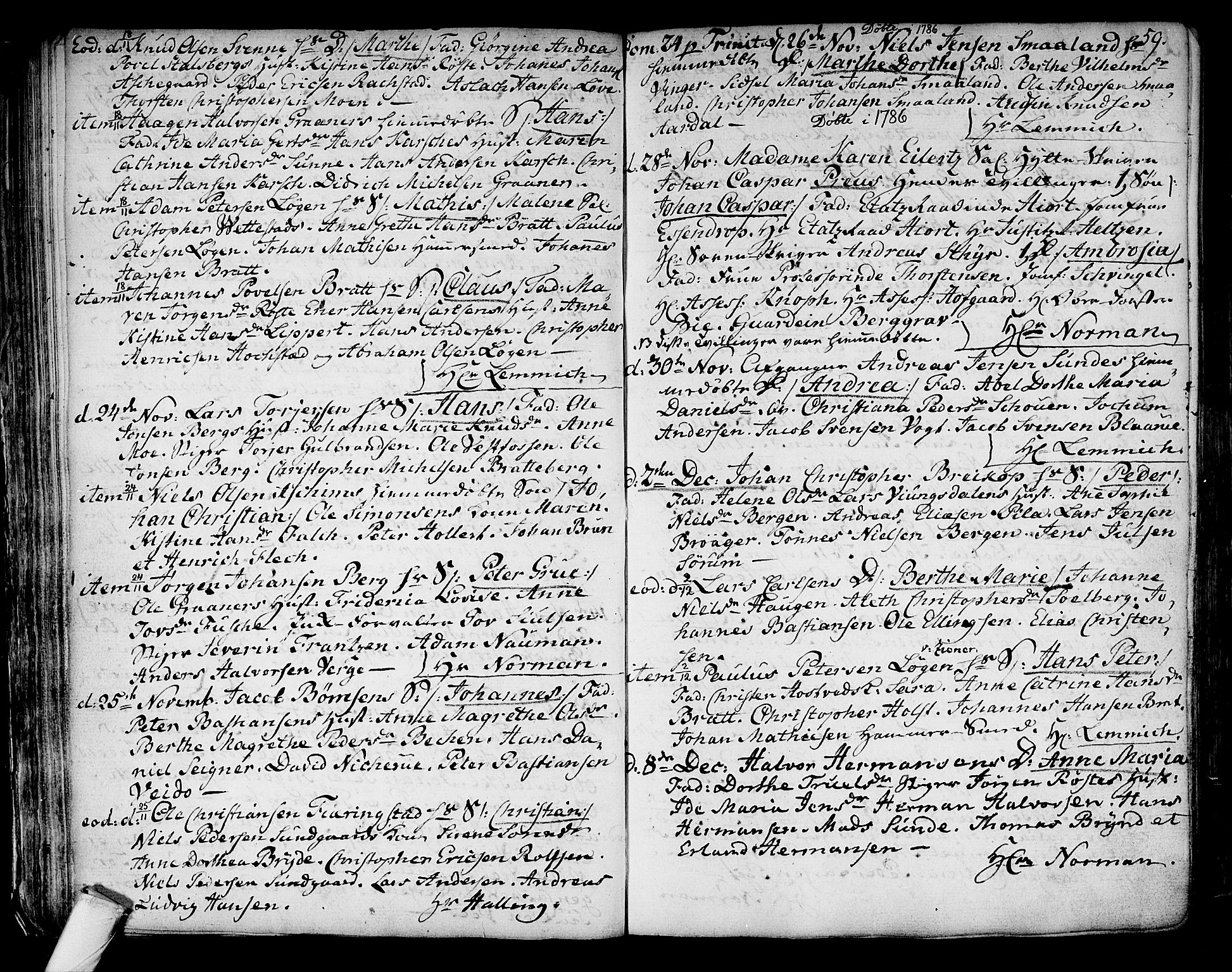 Kongsberg kirkebøker, SAKO/A-22/F/Fa/L0006: Parish register (official) no. I 6, 1783-1797, p. 59