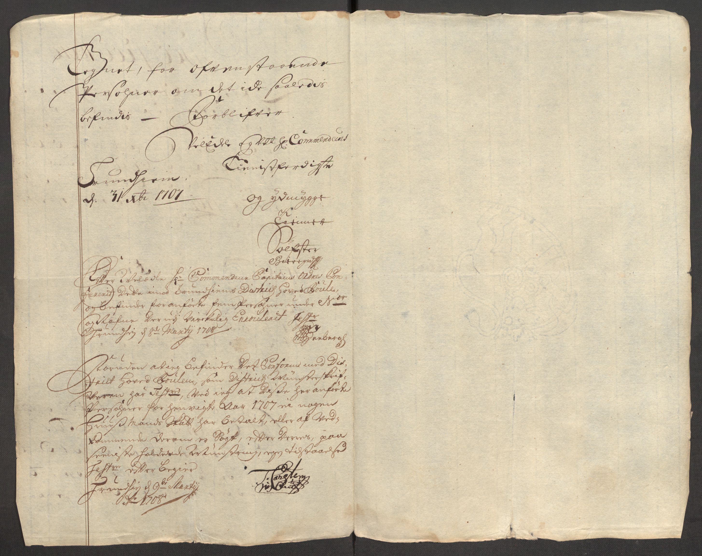 Rentekammeret inntil 1814, Reviderte regnskaper, Fogderegnskap, AV/RA-EA-4092/R57/L3857: Fogderegnskap Fosen, 1706-1707, p. 418