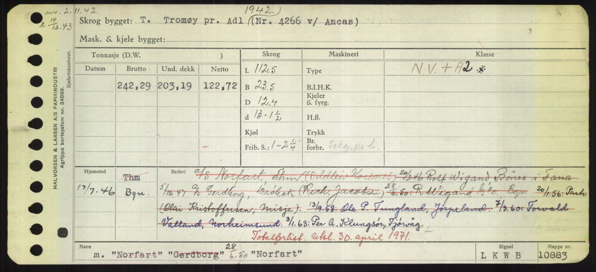 Sjøfartsdirektoratet med forløpere, Skipsmålingen, AV/RA-S-1627/H/Hd/L0026: Fartøy, N-Norhol, p. 615