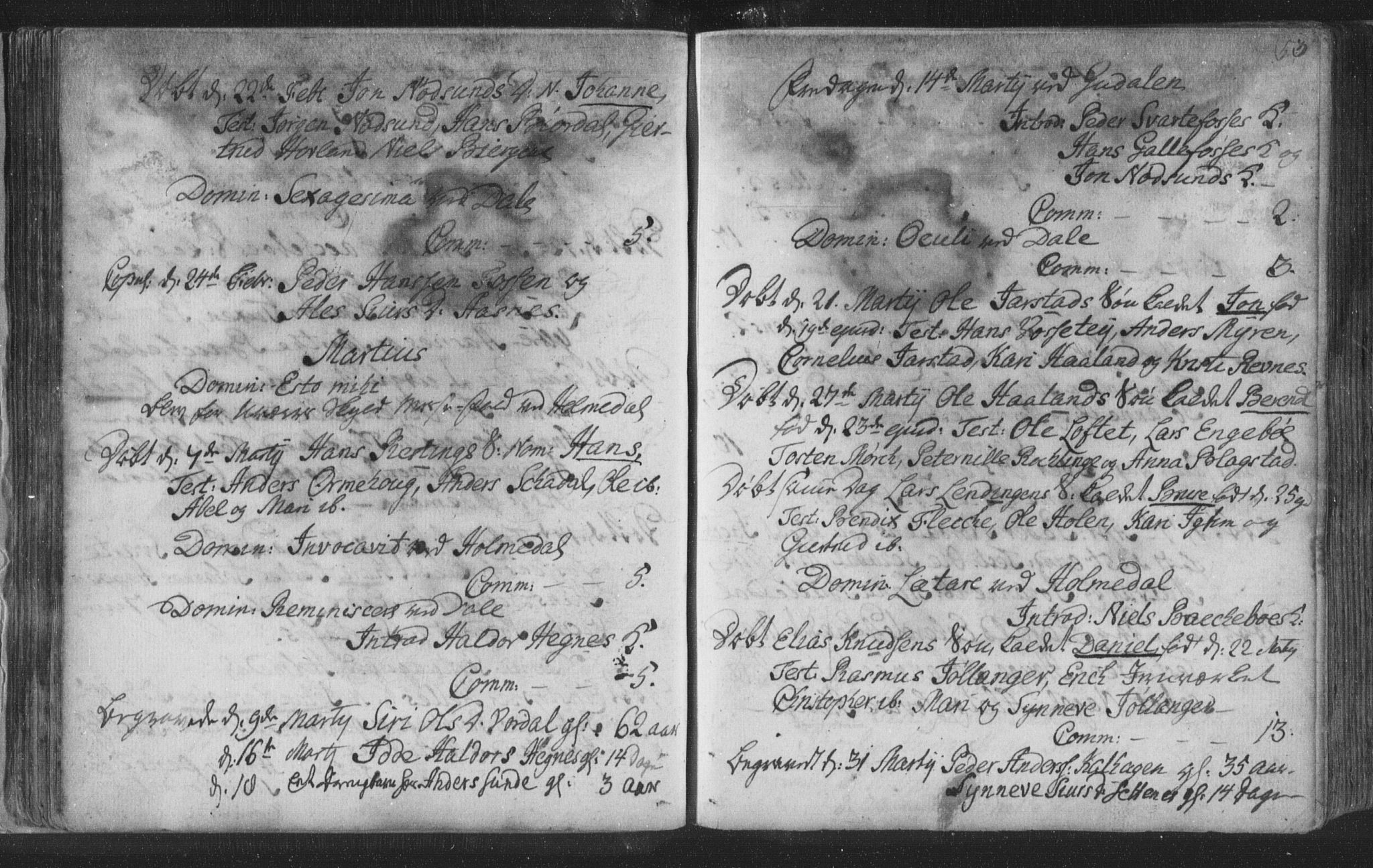 Fjaler sokneprestembete, SAB/A-79801/H/Haa/Haaa/L0002: Parish register (official) no. A 2, 1779-1798, p. 53