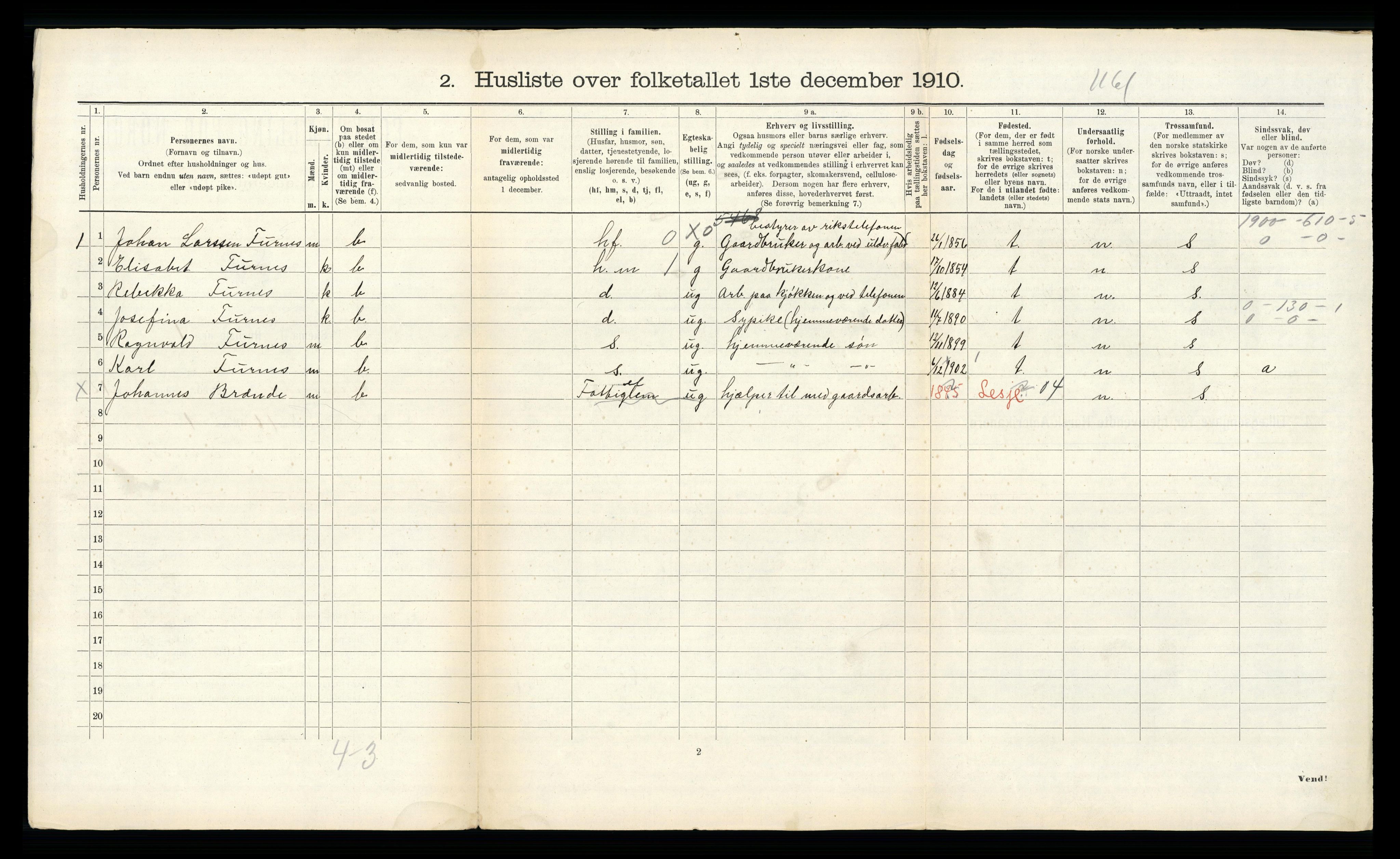 RA, 1910 census for Borgund, 1910, p. 968