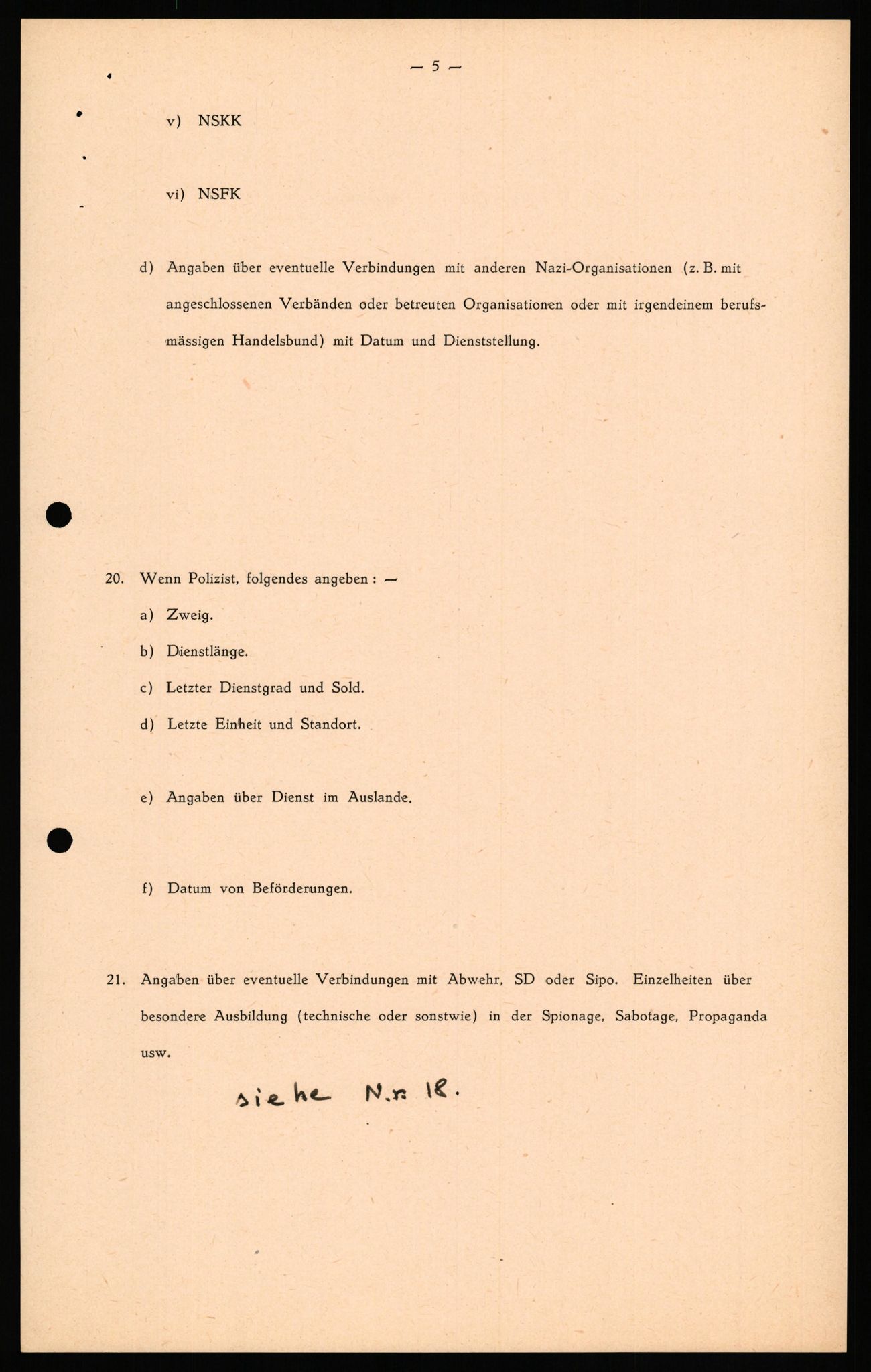 Forsvaret, Forsvarets overkommando II, AV/RA-RAFA-3915/D/Db/L0038: CI Questionaires. Tyske okkupasjonsstyrker i Norge. Østerrikere., 1945-1946, p. 299