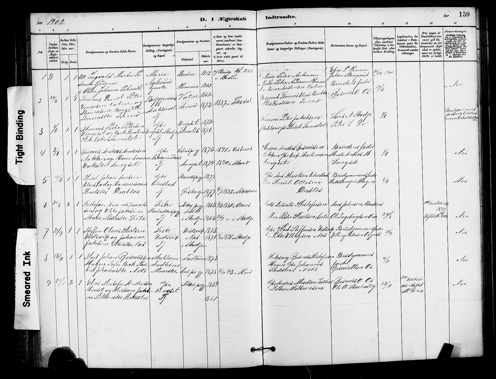 Ministerialprotokoller, klokkerbøker og fødselsregistre - Møre og Romsdal, AV/SAT-A-1454/525/L0376: Parish register (copy) no. 525C02, 1880-1902, p. 159