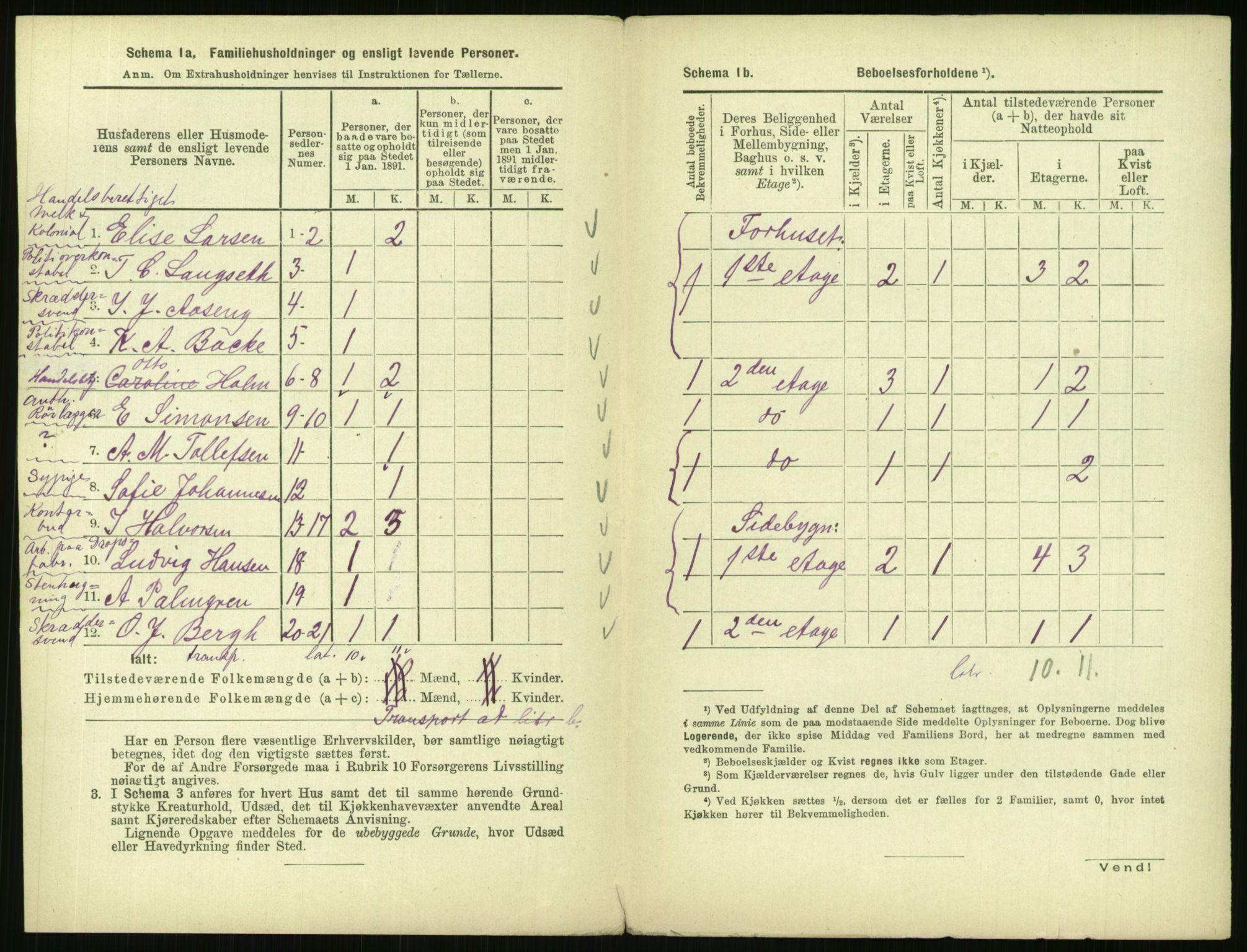 RA, 1891 census for 0301 Kristiania, 1891, p. 15554