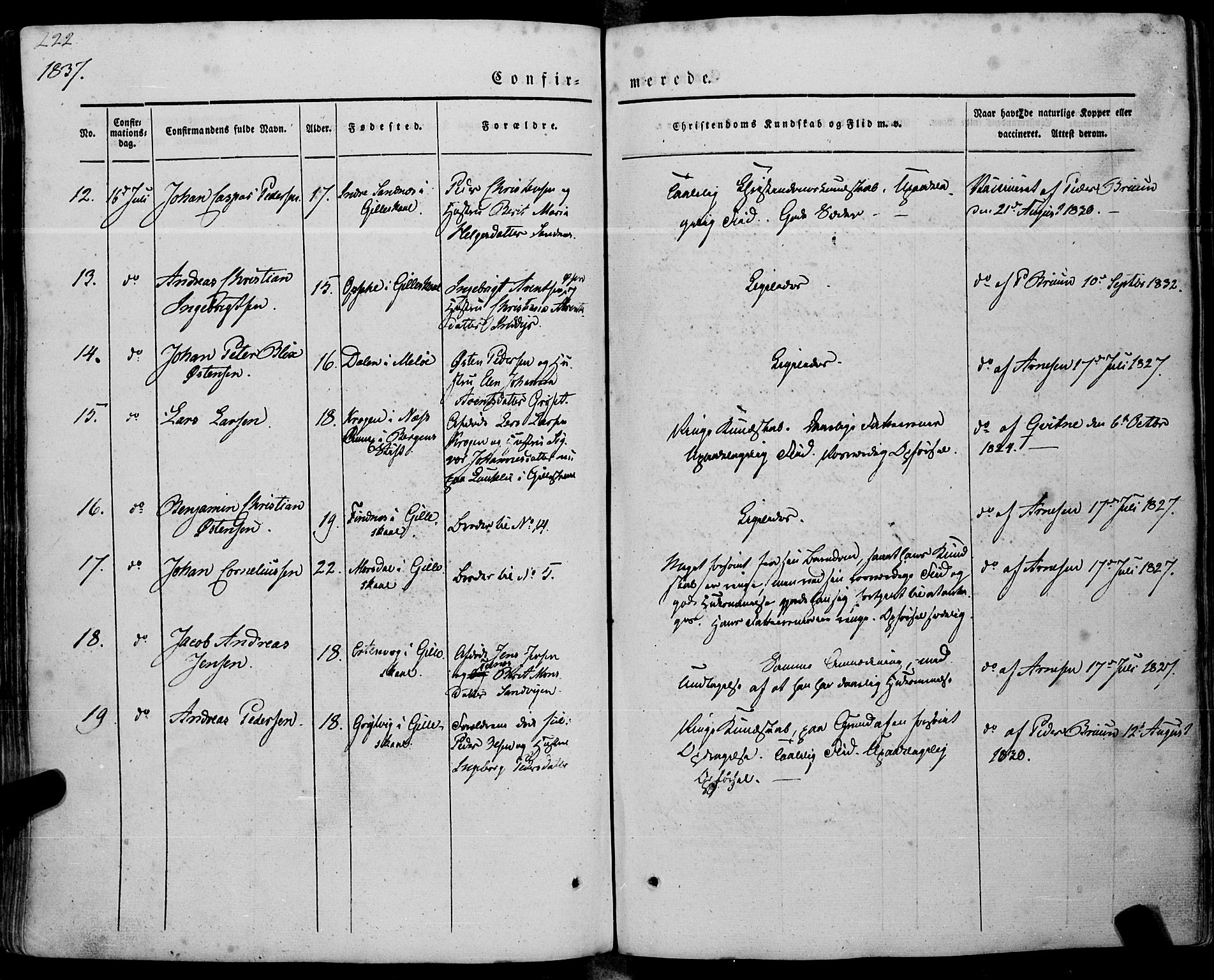 Ministerialprotokoller, klokkerbøker og fødselsregistre - Nordland, AV/SAT-A-1459/805/L0097: Parish register (official) no. 805A04, 1837-1861, p. 222