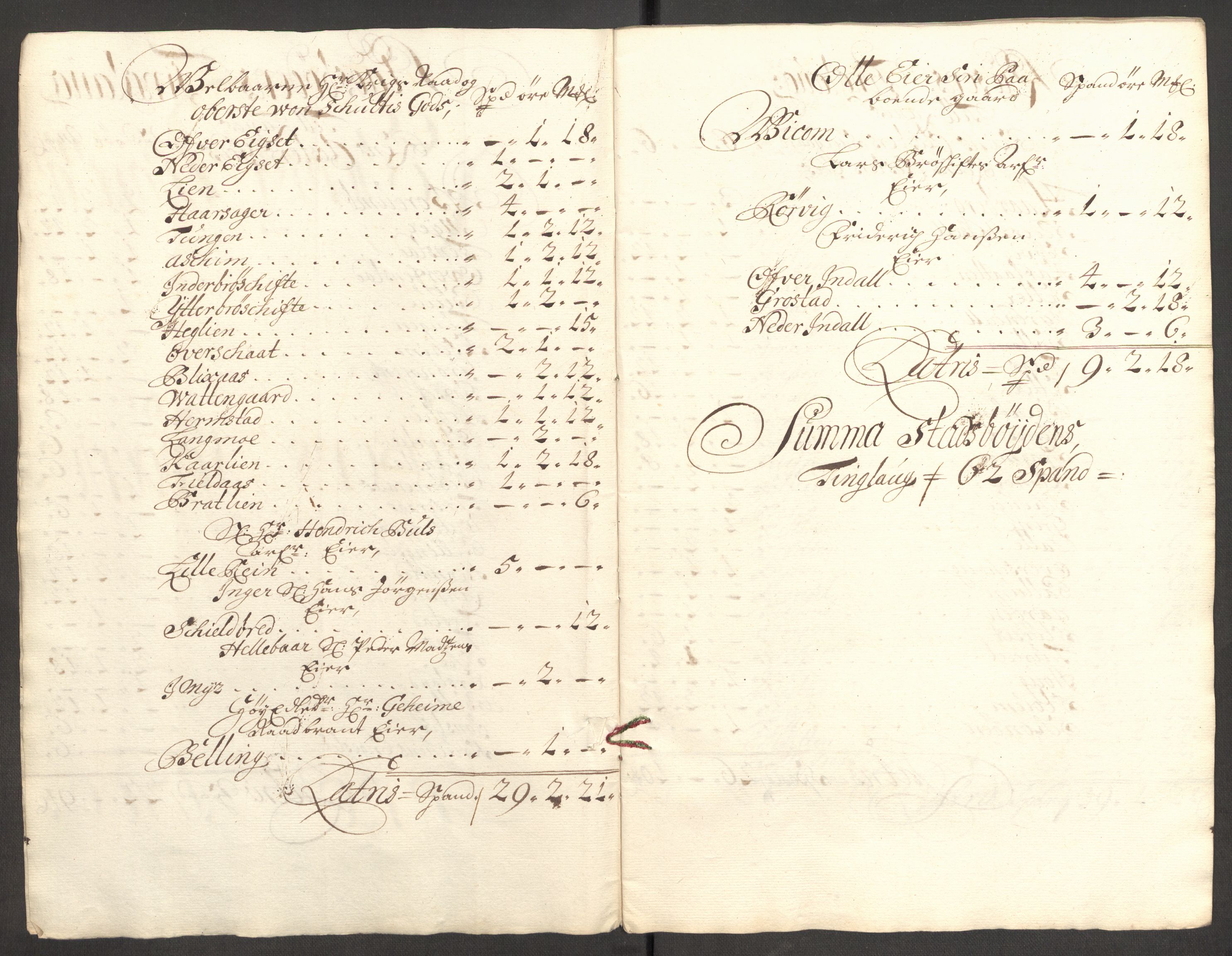 Rentekammeret inntil 1814, Reviderte regnskaper, Fogderegnskap, AV/RA-EA-4092/R57/L3854: Fogderegnskap Fosen, 1700-1701, p. 116