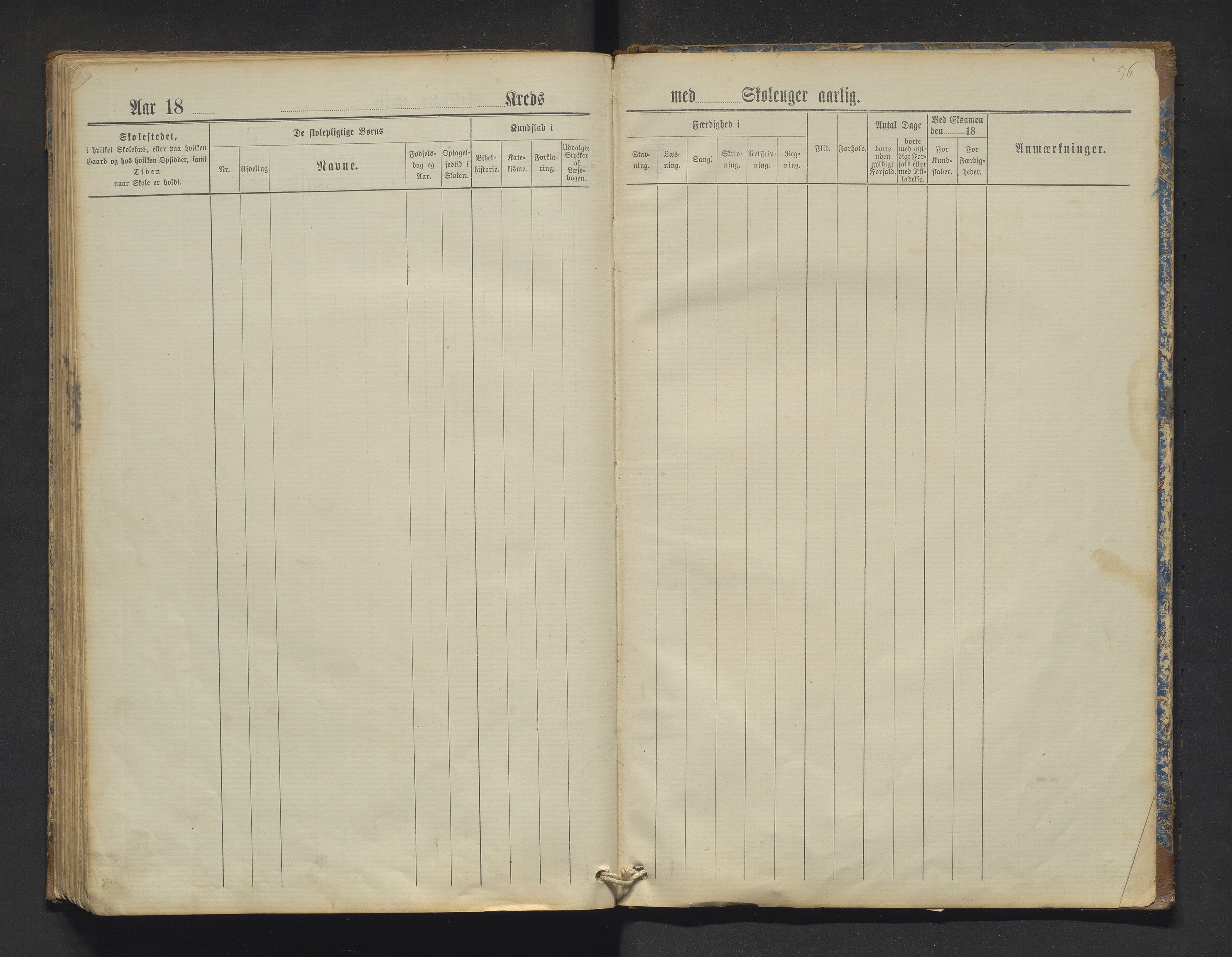 Manger kommune. Barneskulane, IKAH/1261-231/F/Fa/L0002: Skuleprotokoll for Toska, Manger, Dalland, Lilletvedt, Sætre og Helle krinsar , 1882-1916, p. 96