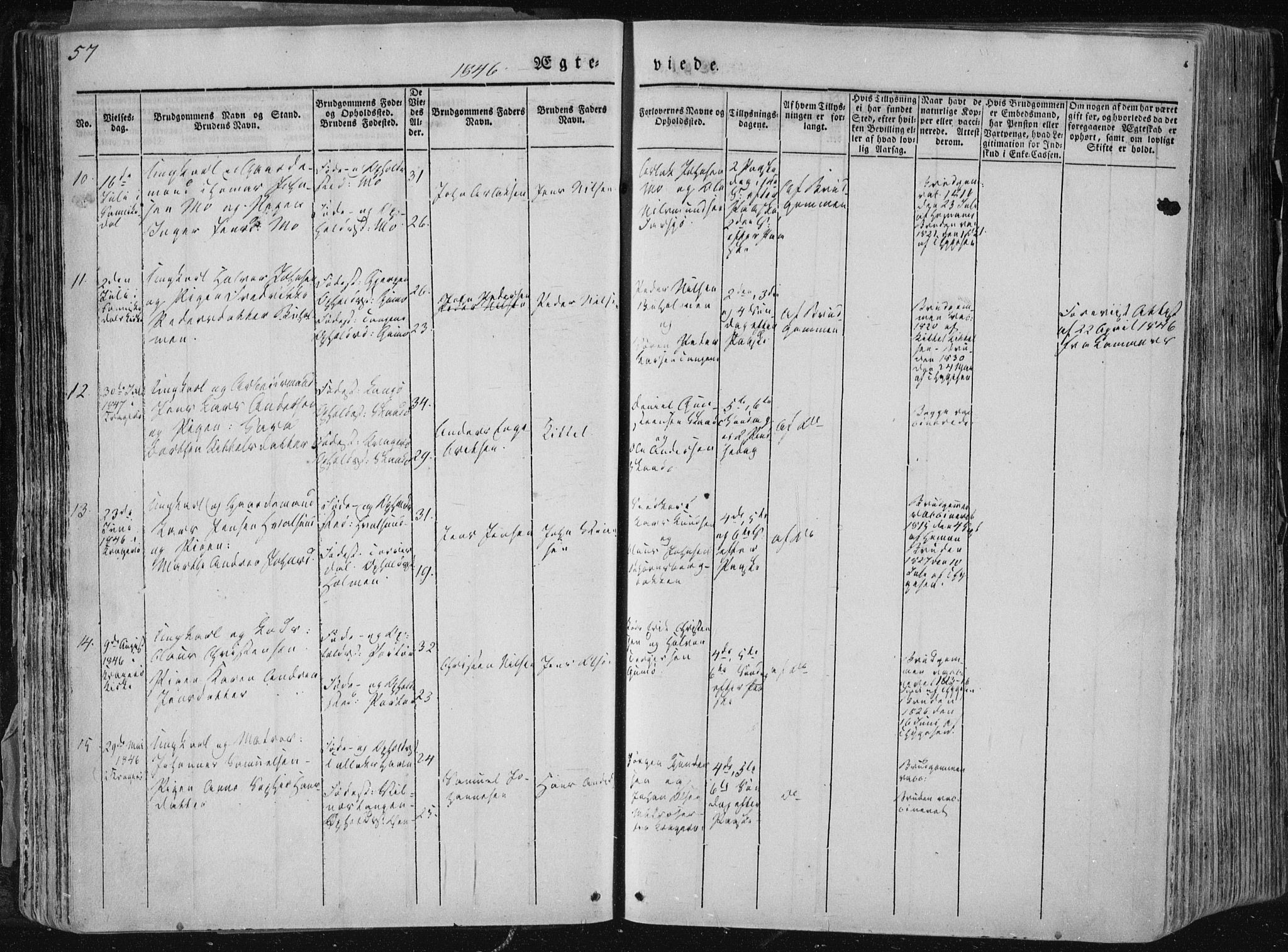 Sannidal kirkebøker, AV/SAKO-A-296/F/Fa/L0007: Parish register (official) no. 7, 1831-1854, p. 57