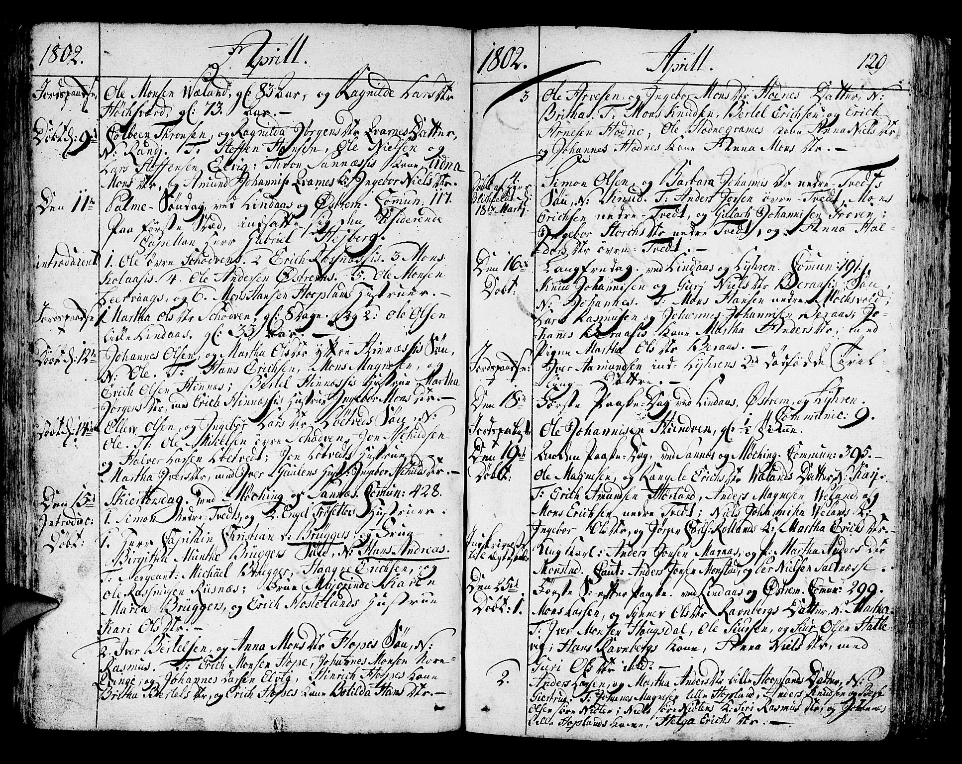 Lindås Sokneprestembete, AV/SAB-A-76701/H/Haa/Haaa/L0005: Parish register (official) no. A 5, 1791-1813, p. 129