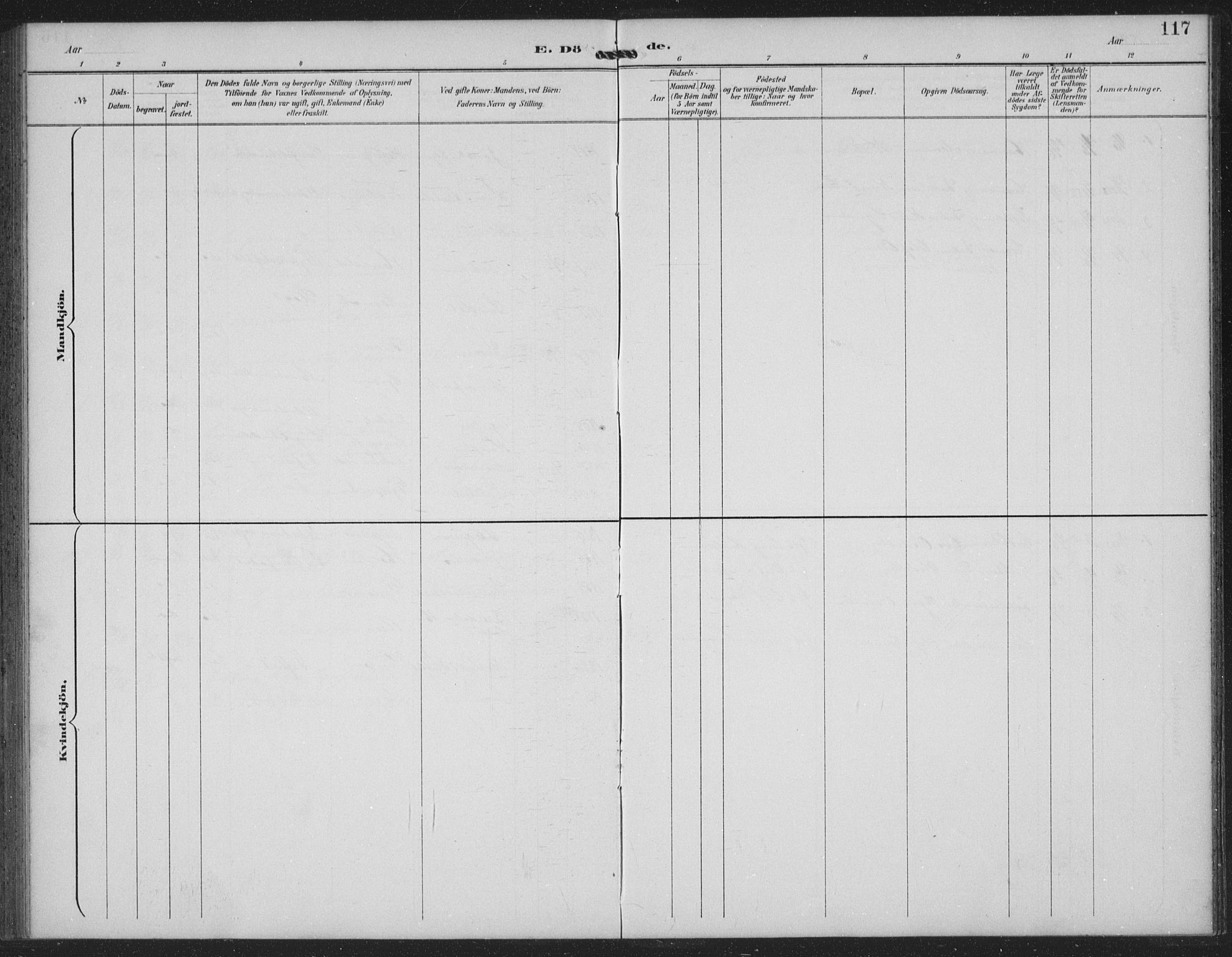 Seljord kirkebøker, SAKO/A-20/G/Gc/L0003: Parish register (copy) no. III 3, 1887-1926, p. 117