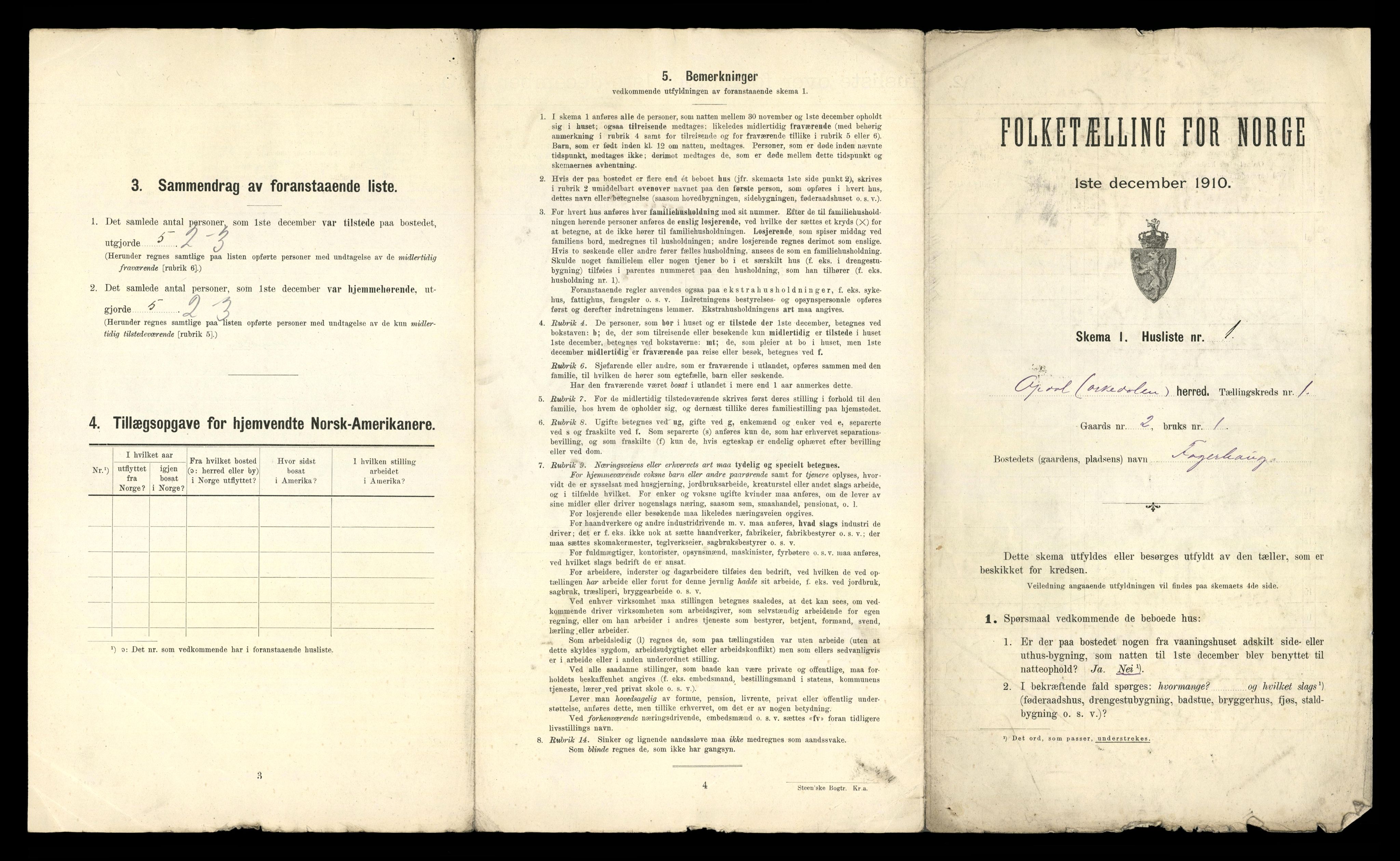 RA, 1910 census for Oppdal, 1910, p. 47