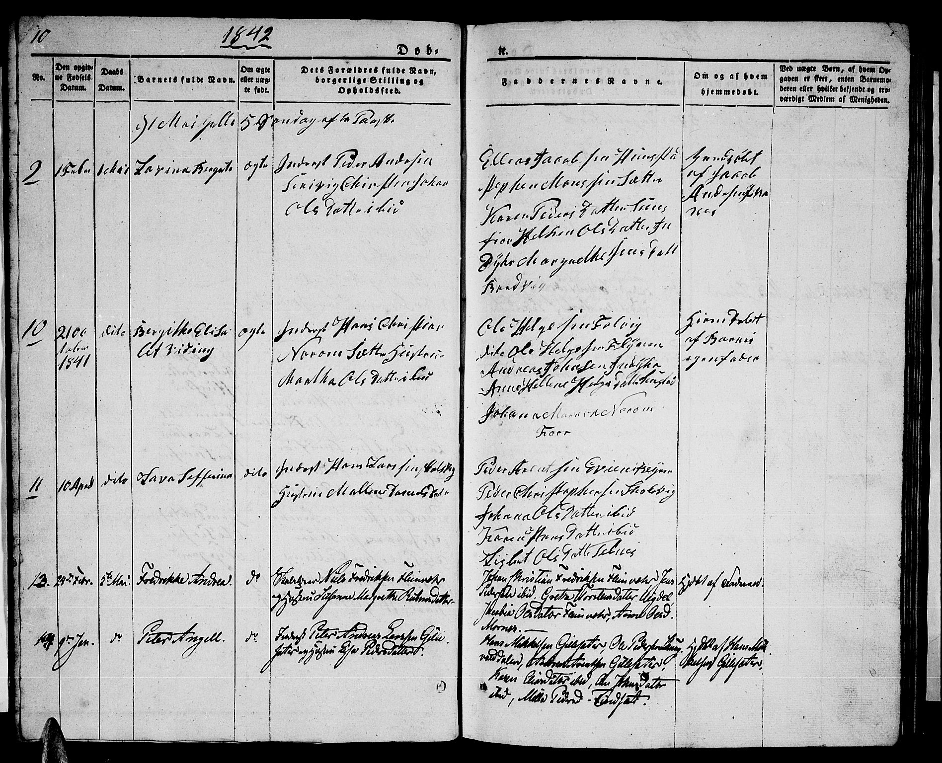 Ministerialprotokoller, klokkerbøker og fødselsregistre - Nordland, AV/SAT-A-1459/805/L0106: Parish register (copy) no. 805C02, 1841-1861, p. 10