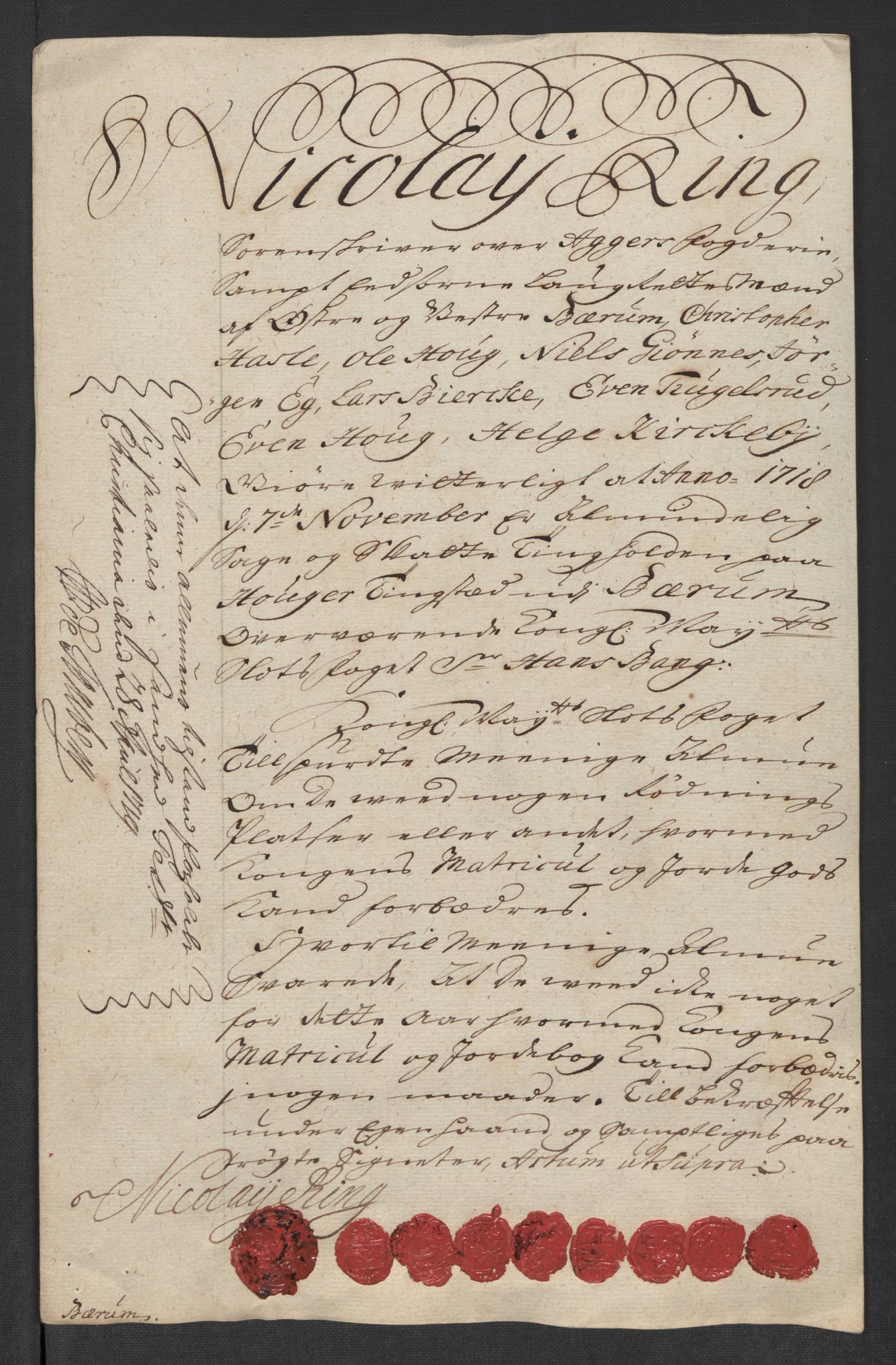 Rentekammeret inntil 1814, Reviderte regnskaper, Fogderegnskap, AV/RA-EA-4092/R10/L0456: Fogderegnskap Aker og Follo, 1718, p. 90