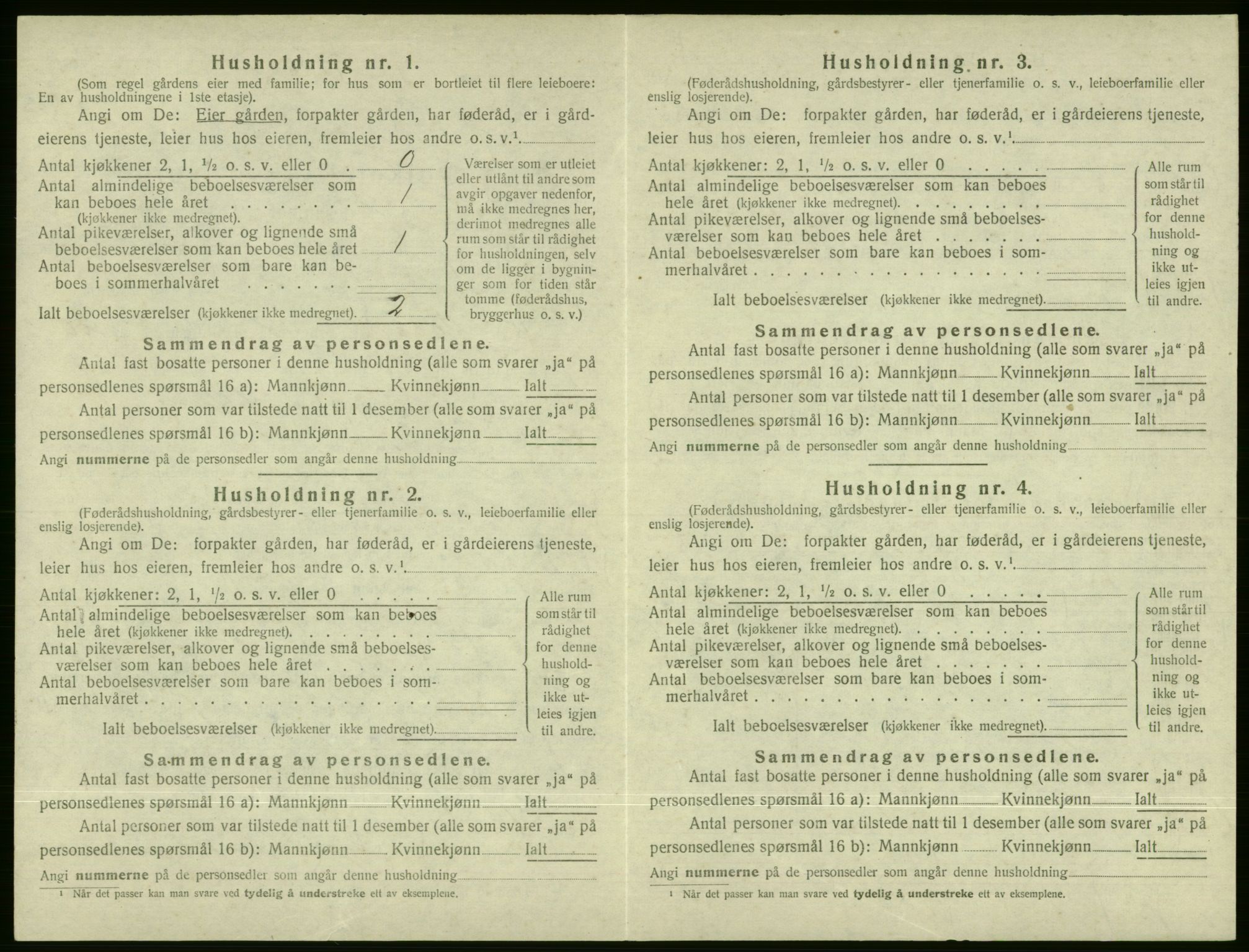SAB, 1920 census for Voss, 1920, p. 1874