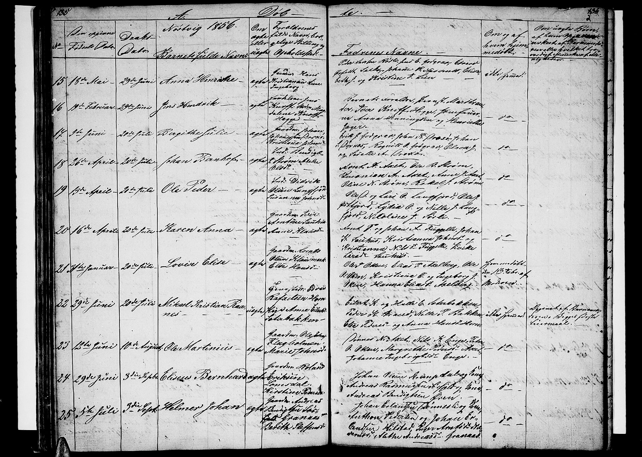 Ministerialprotokoller, klokkerbøker og fødselsregistre - Nordland, AV/SAT-A-1459/814/L0228: Parish register (copy) no. 814C01, 1838-1858, p. 135-136