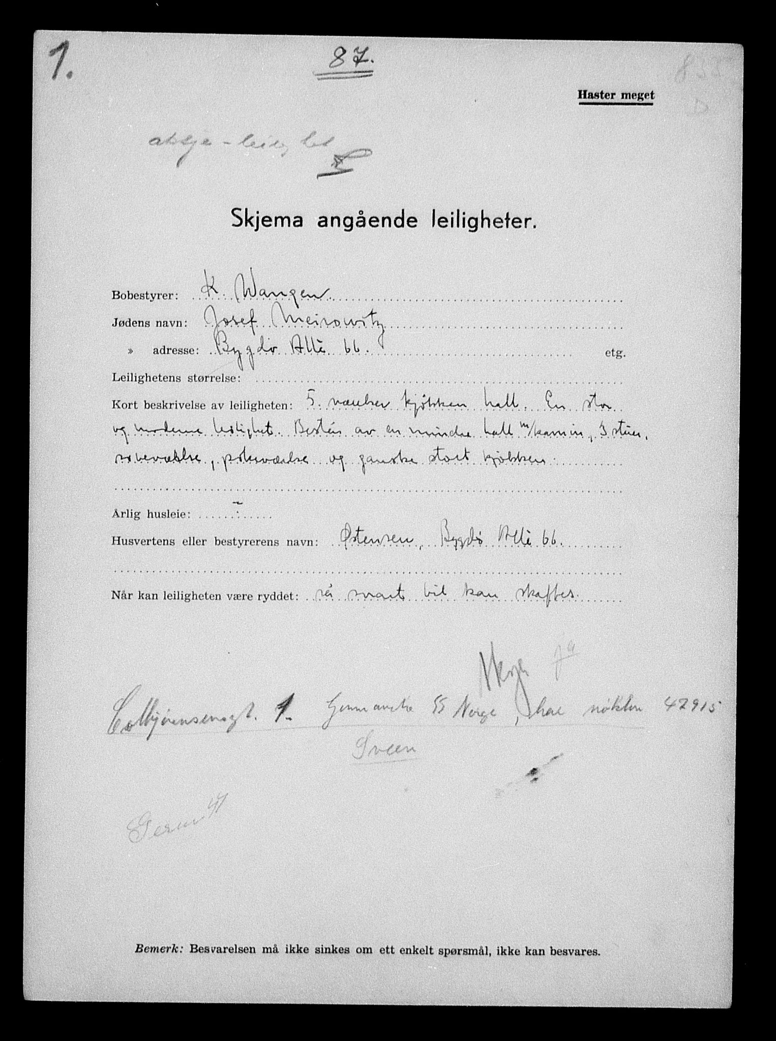 Justisdepartementet, Tilbakeføringskontoret for inndratte formuer, RA/S-1564/H/Hc/Hcc/L0963: --, 1945-1947, p. 696