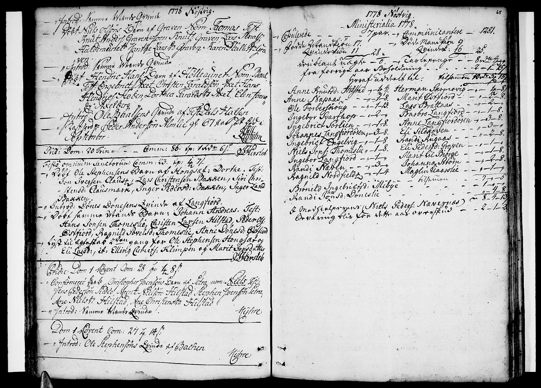 Ministerialprotokoller, klokkerbøker og fødselsregistre - Nordland, AV/SAT-A-1459/814/L0222: Parish register (official) no. 814A03, 1752-1819, p. 65