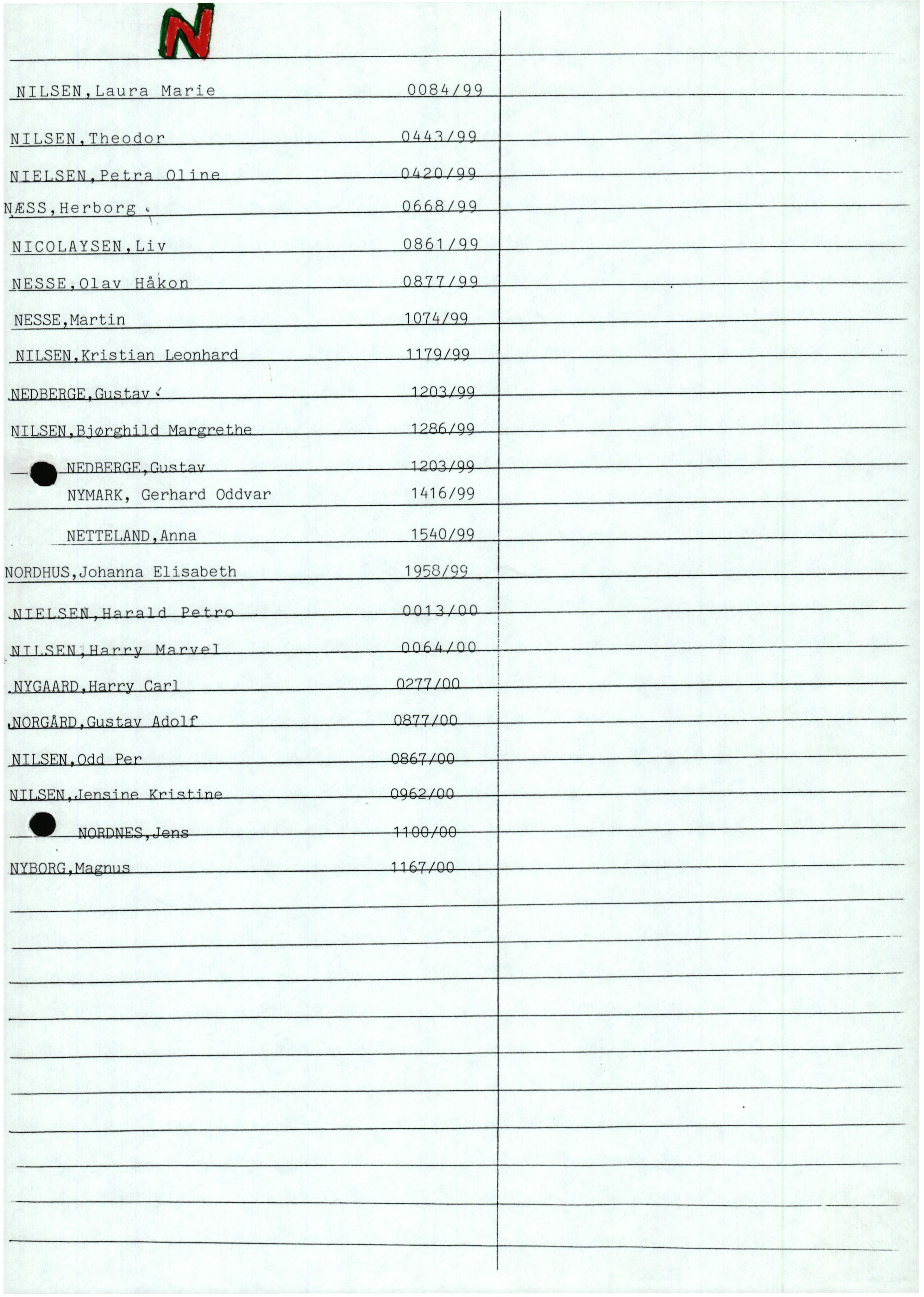 Lensmannen i Laksevåg, AV/SAB-A-33401/0006/L0018: Dødsfallprotokoll, 1999-2000, p. 253