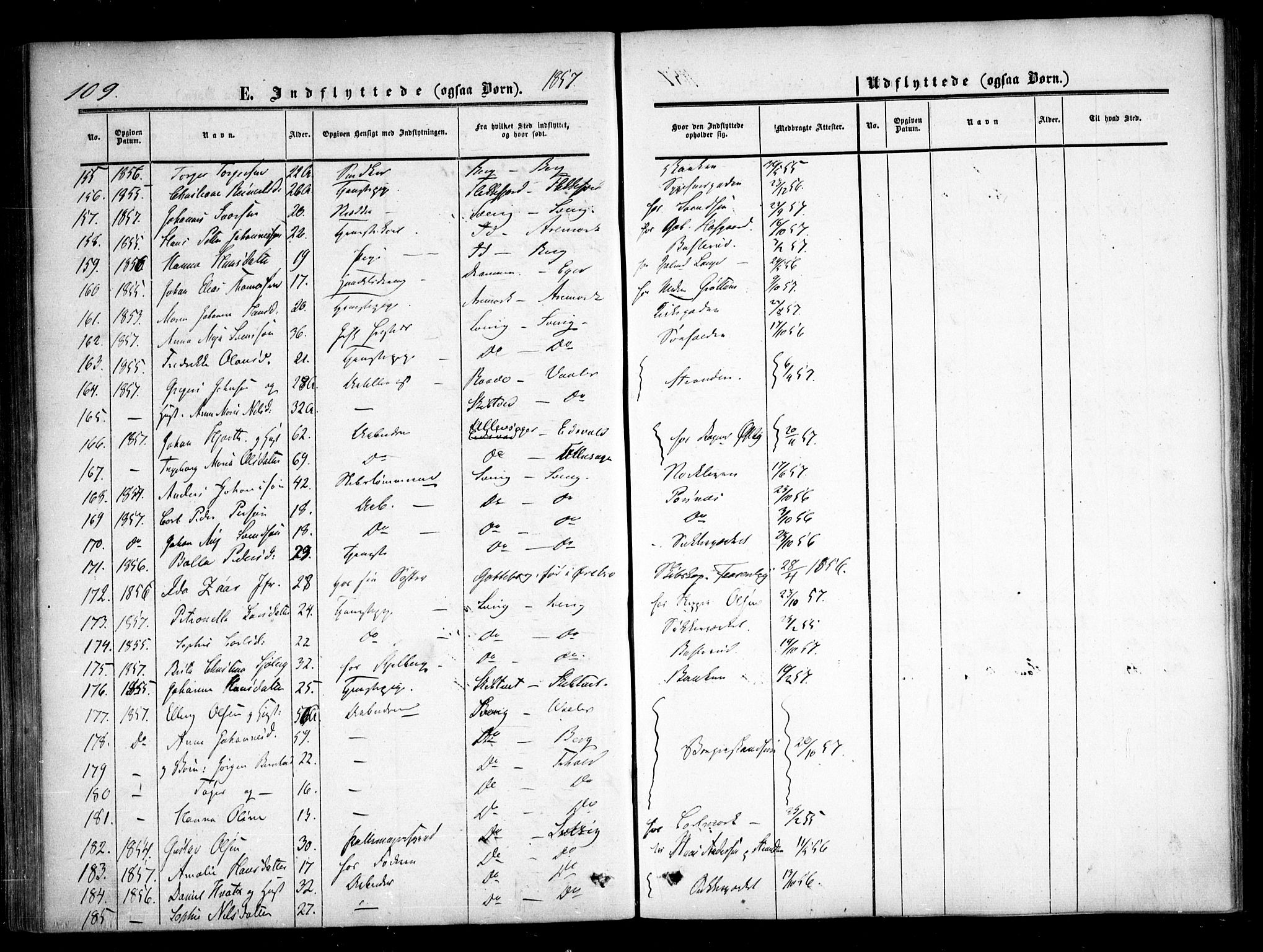 Halden prestekontor Kirkebøker, AV/SAO-A-10909/F/Fa/L0008: Parish register (official) no. I 8, 1857-1865, p. 109