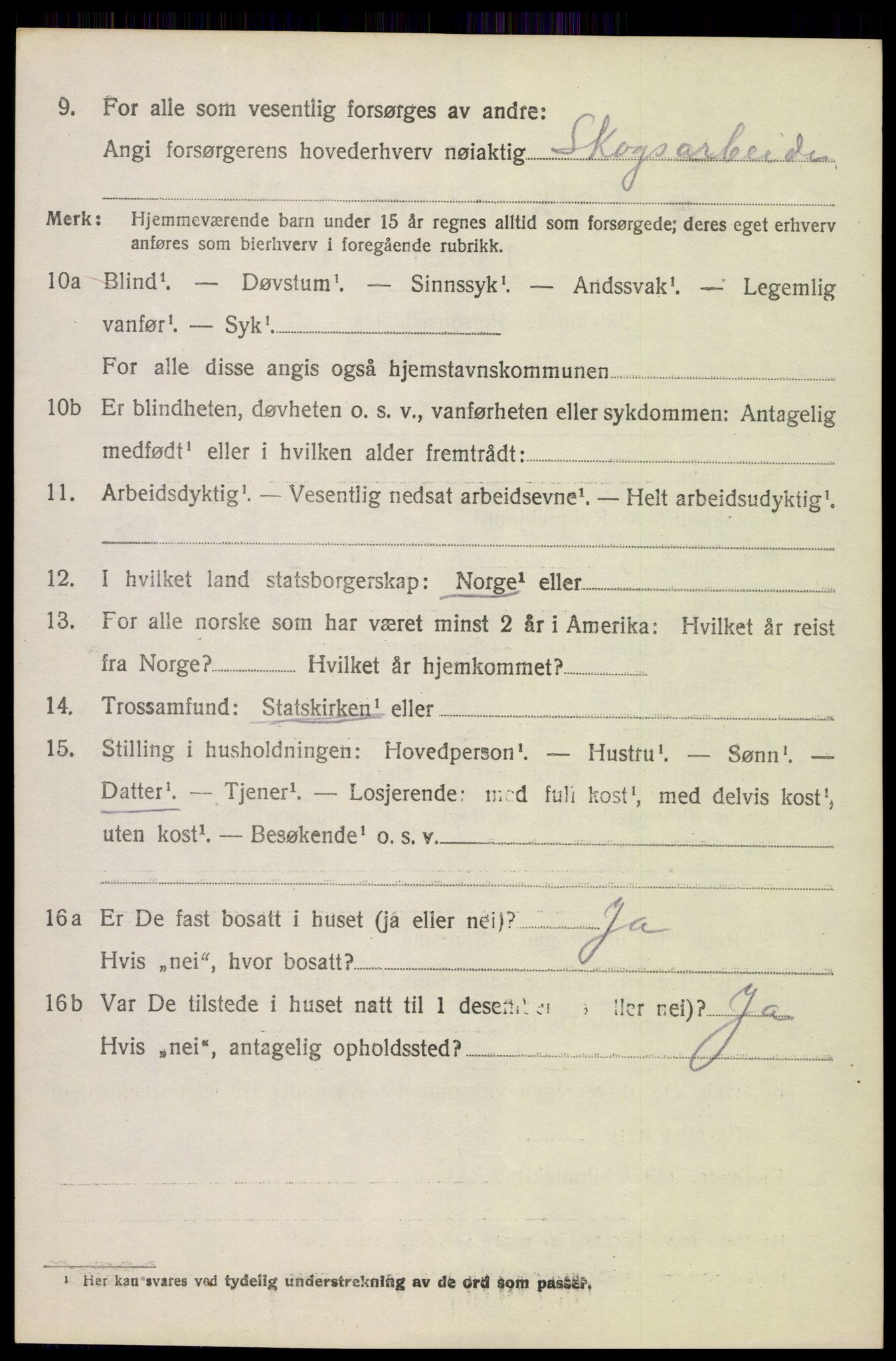 SAH, 1920 census for Jevnaker, 1920, p. 1404